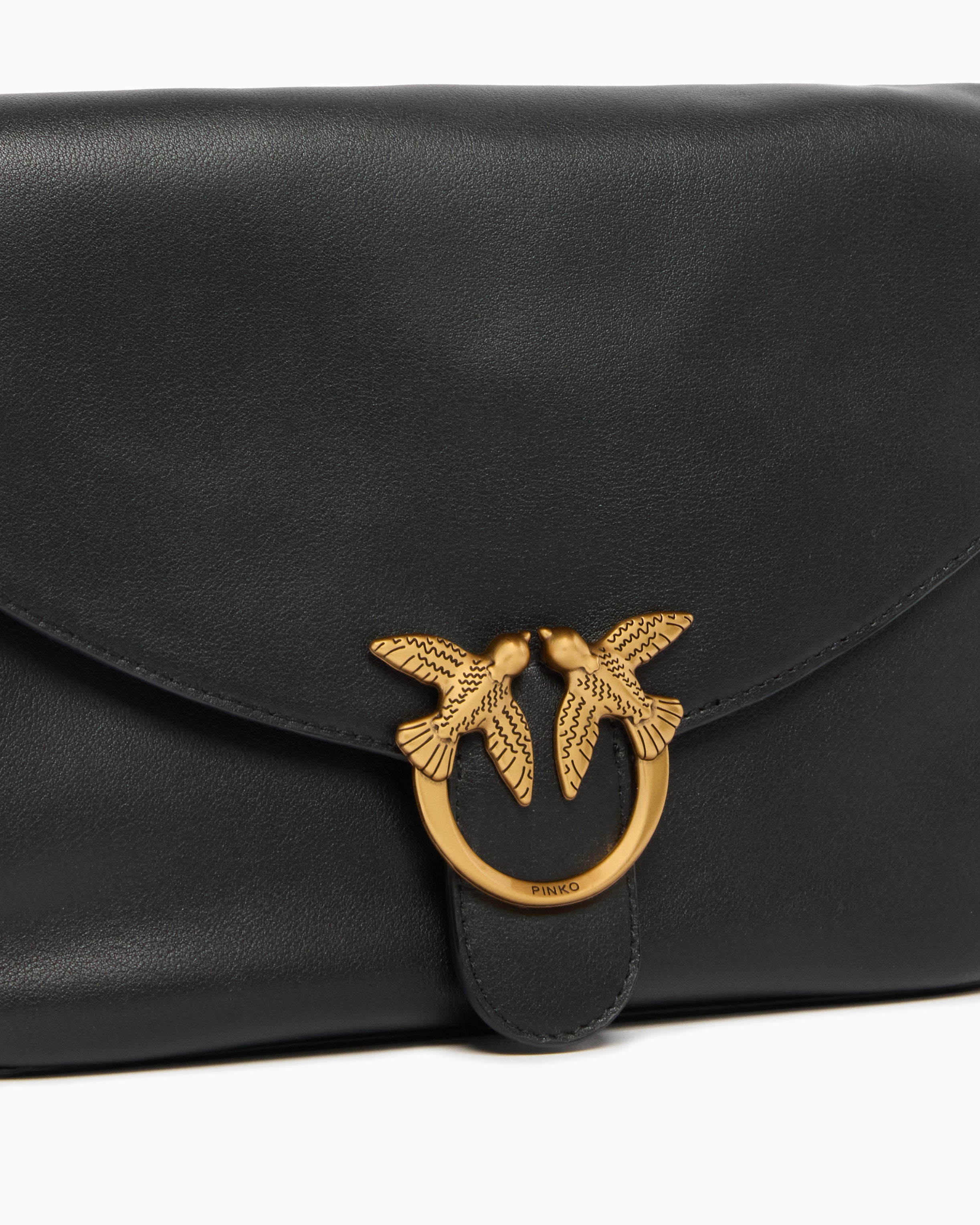 Pinko Love Bag Satchel Classic torebka czarna z klapką