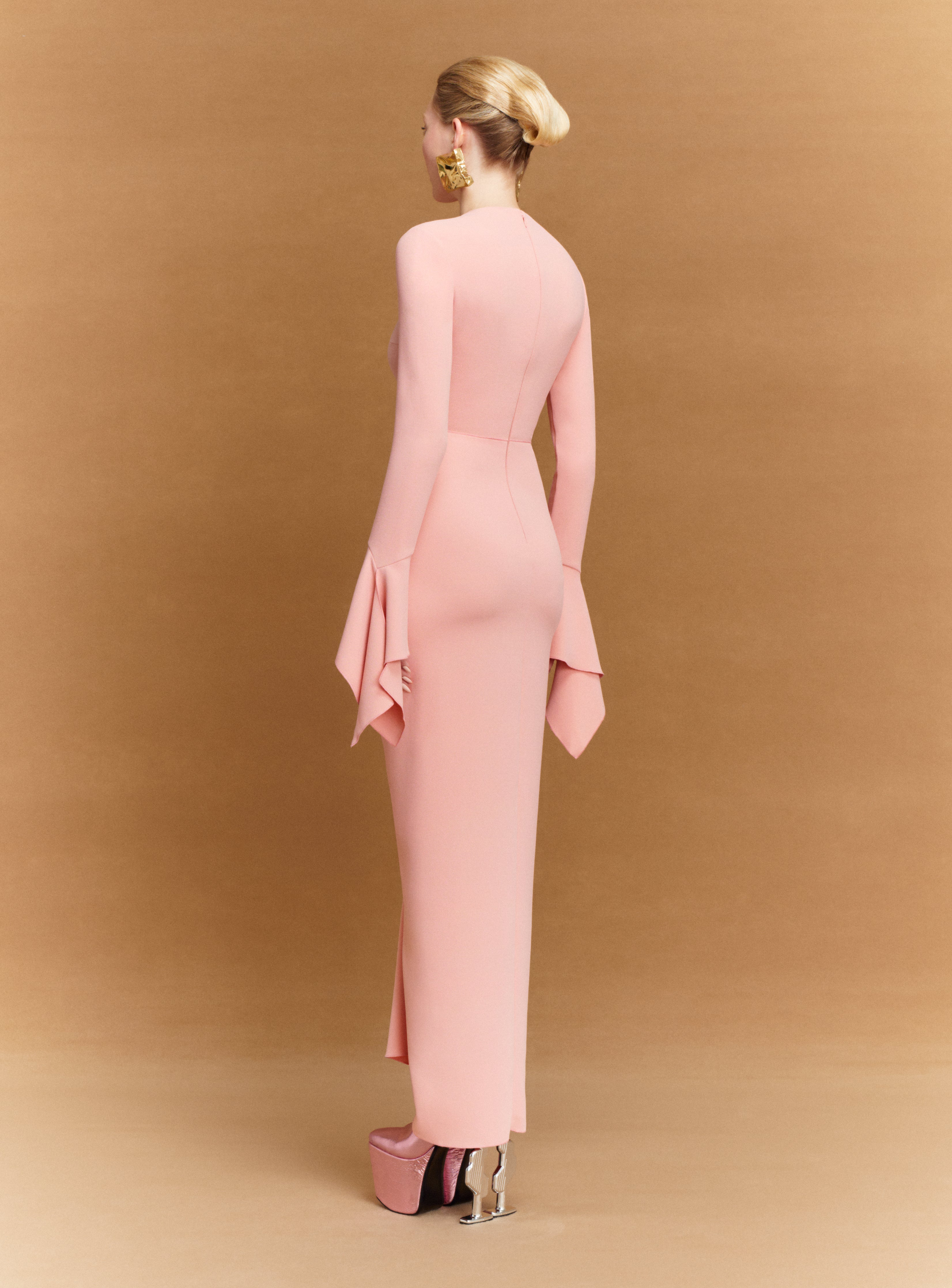 SOLACE LONDON Della sukienka maxi Putty Pink skromna