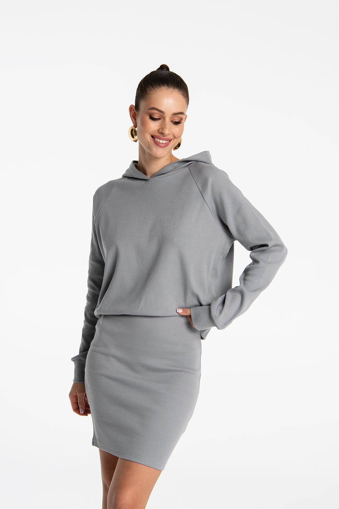 Nudyess Tremity spódnica mini Pink prążkowana