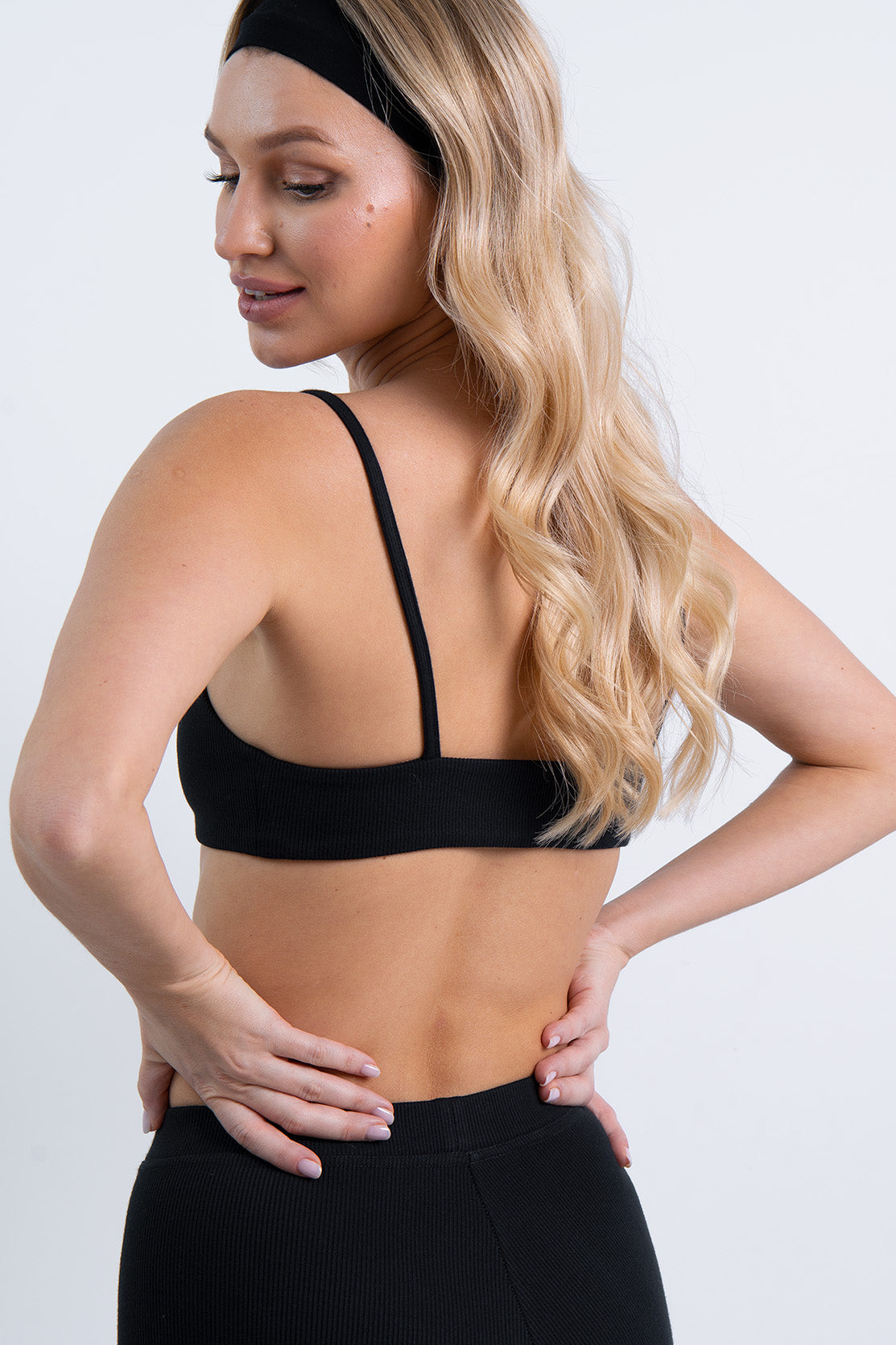 Nudyess Gaia stanik basic Black bawełniany