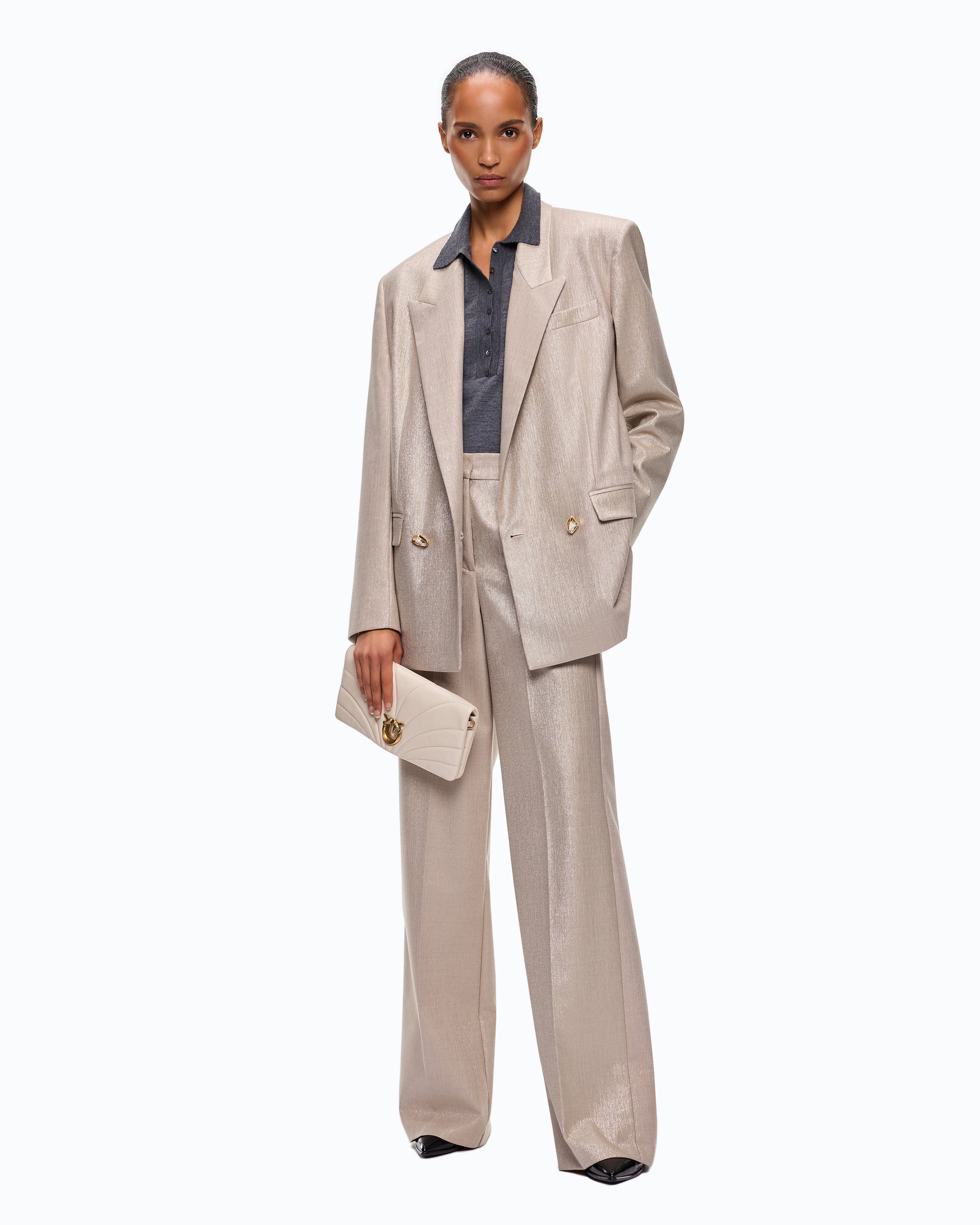 Pinko Cayman Jacket żakiet wełniany beżowy