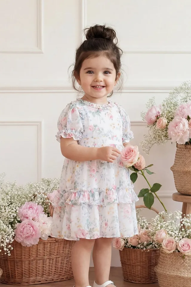 Needle & Thread Pompadour Garden sukienka niemowlęca z bloomersami