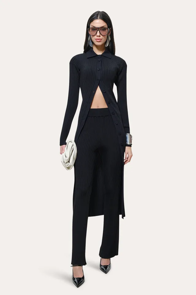 Elie Tahari Roxanne E35YR206 spodnie czarne flare