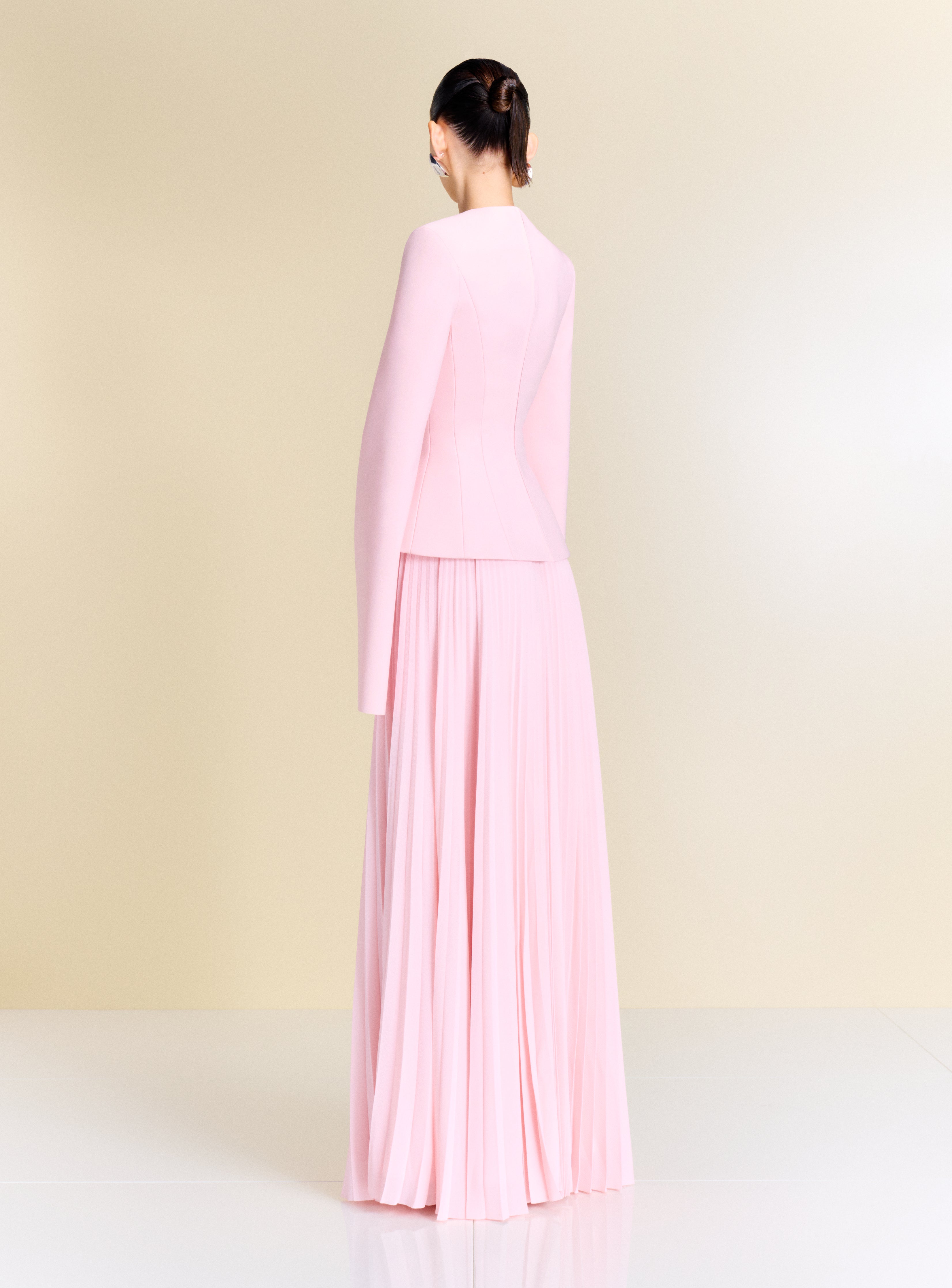 Solace London Callisto maxi sukienka wieczorowa Pale Pink