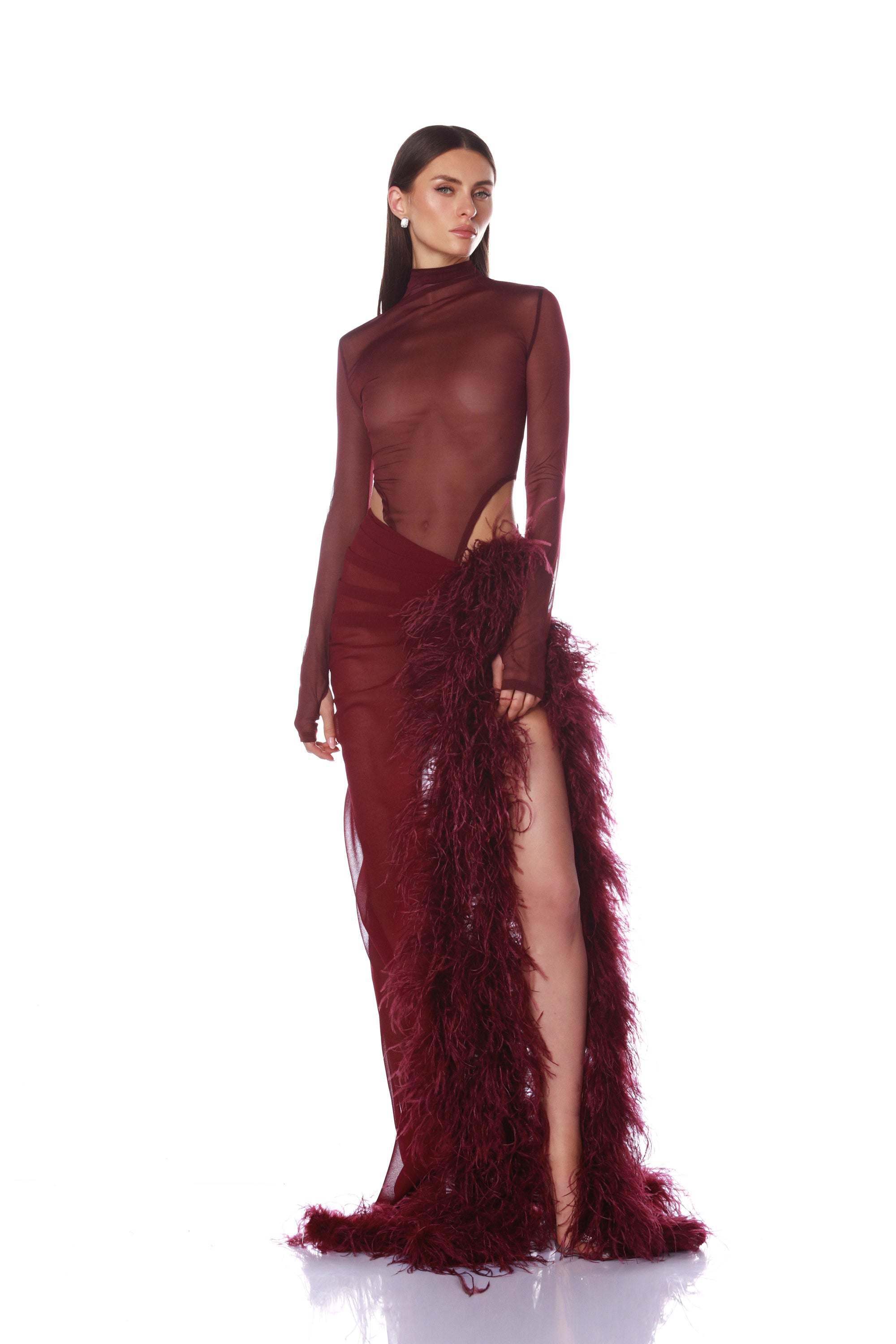 Bronx and Banco Gaia Burgundy body bordowe z siatki
