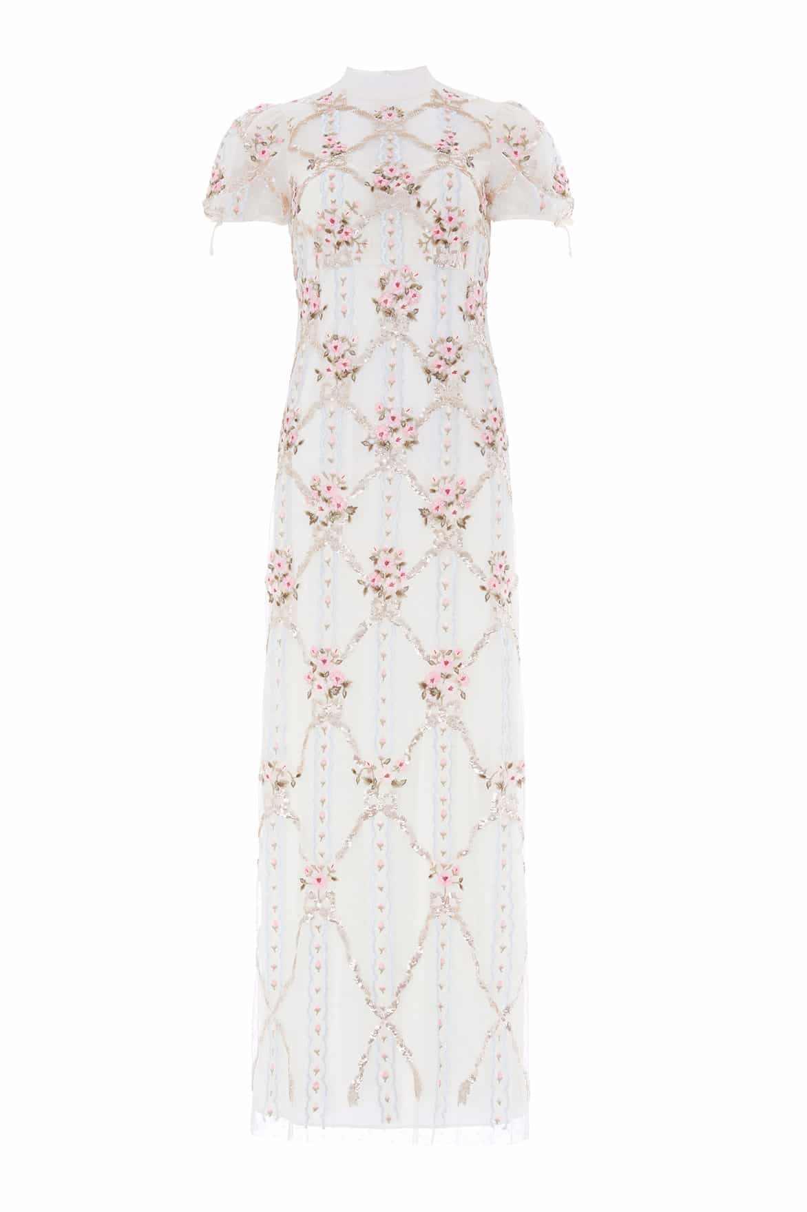 Needle & Thread Lovers Lace Ribbon Gown suknia biała haftowana