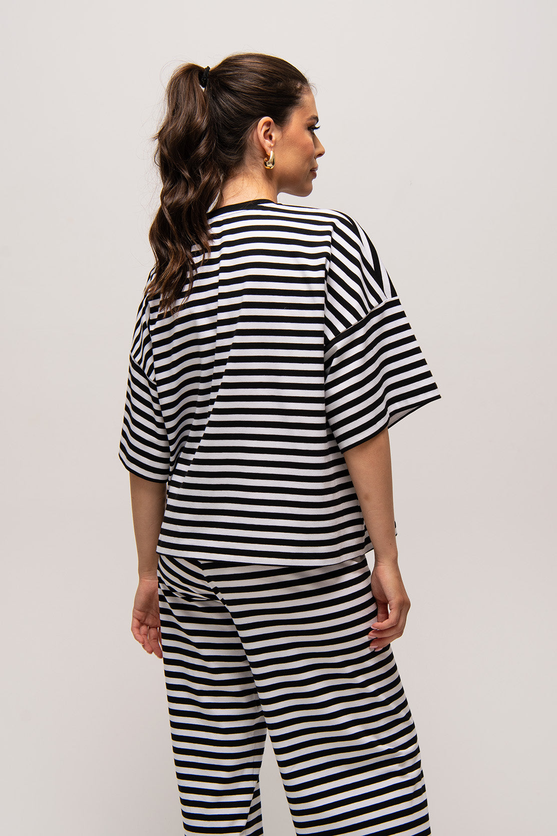 Nudyess Harper top bawełniany Black Stripes