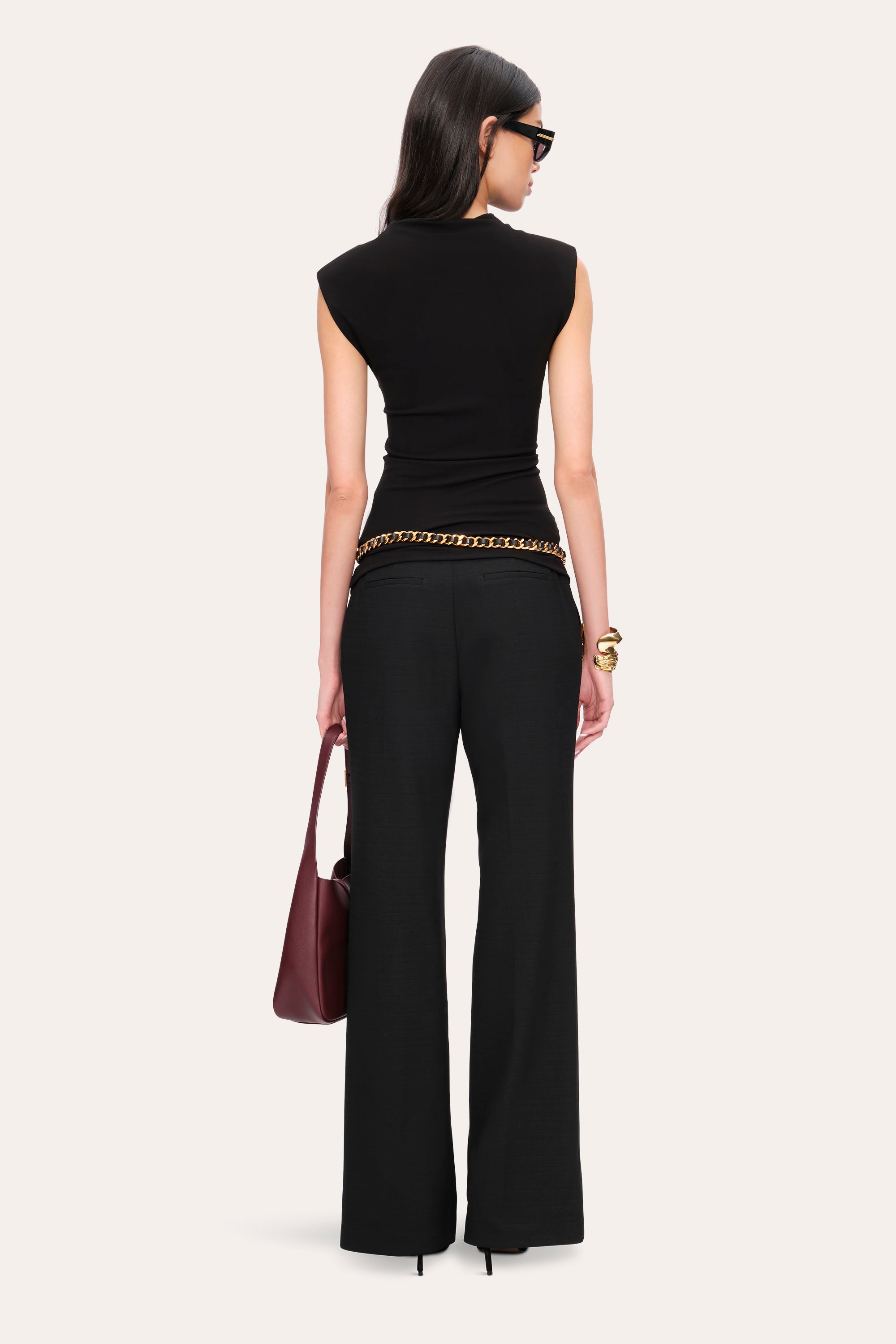 Elie Tahari Draped E454N505 top czarny jersey