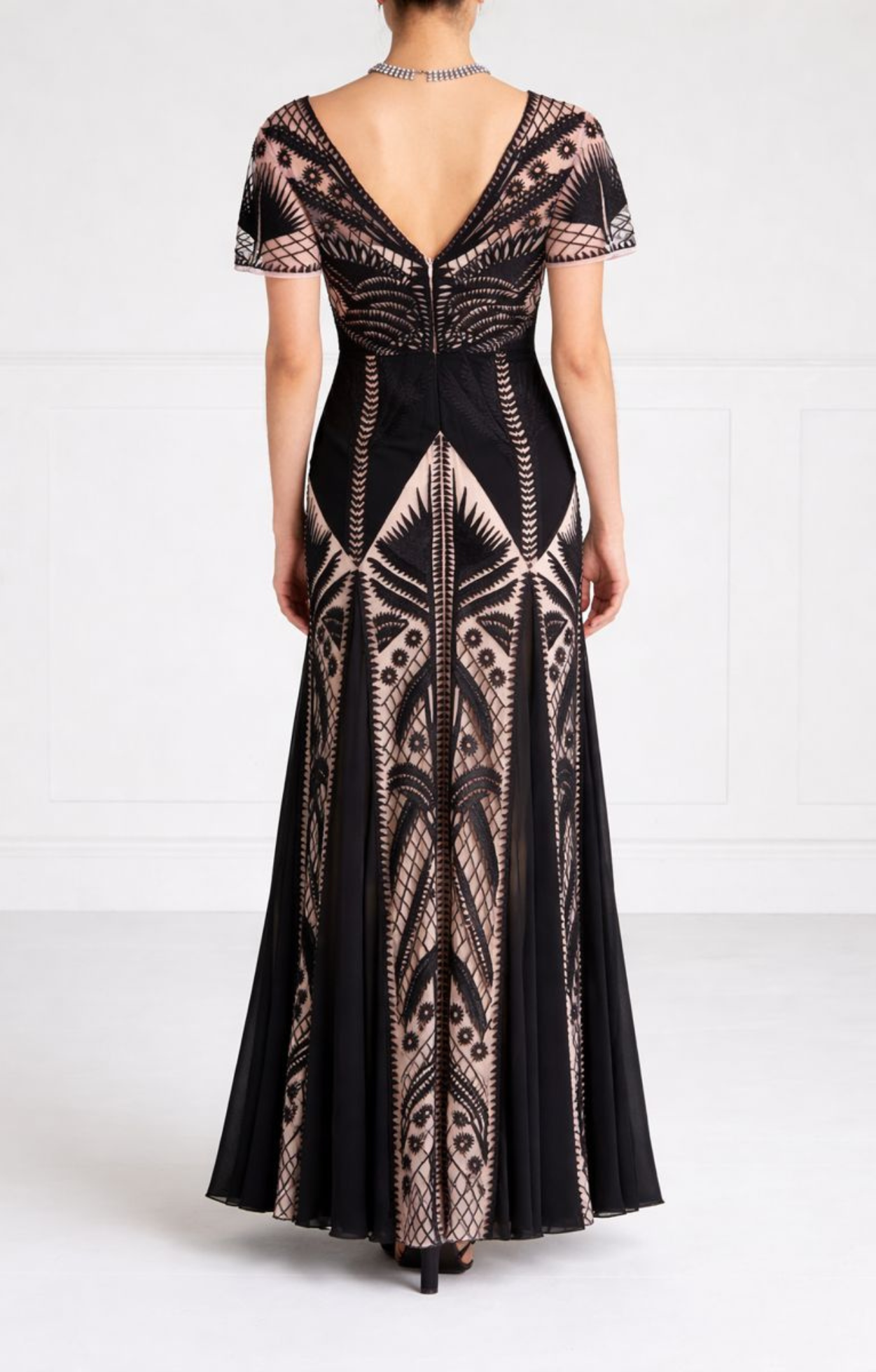 Temperley London Giselle Gown sukienka czarna UK10