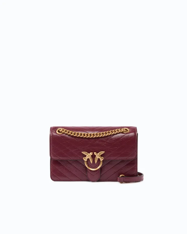 Pinko Mini Love Bag One Light torebka brązowa zygzak