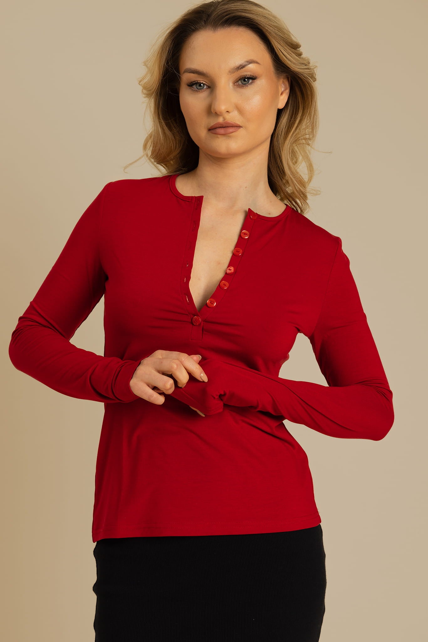 Nudyess Angela bluzka ecru z modalu rozpinana