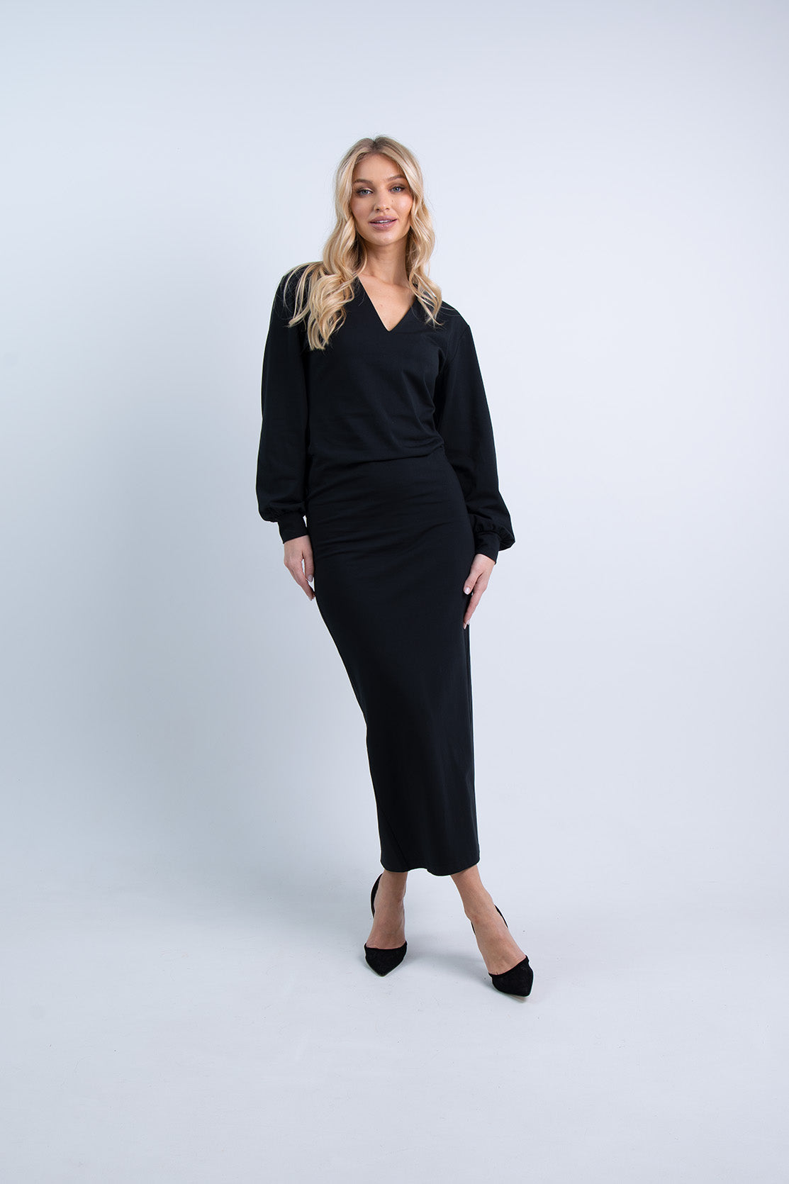 Nudyess Jolly sukienka maxi bawełniana Black K803