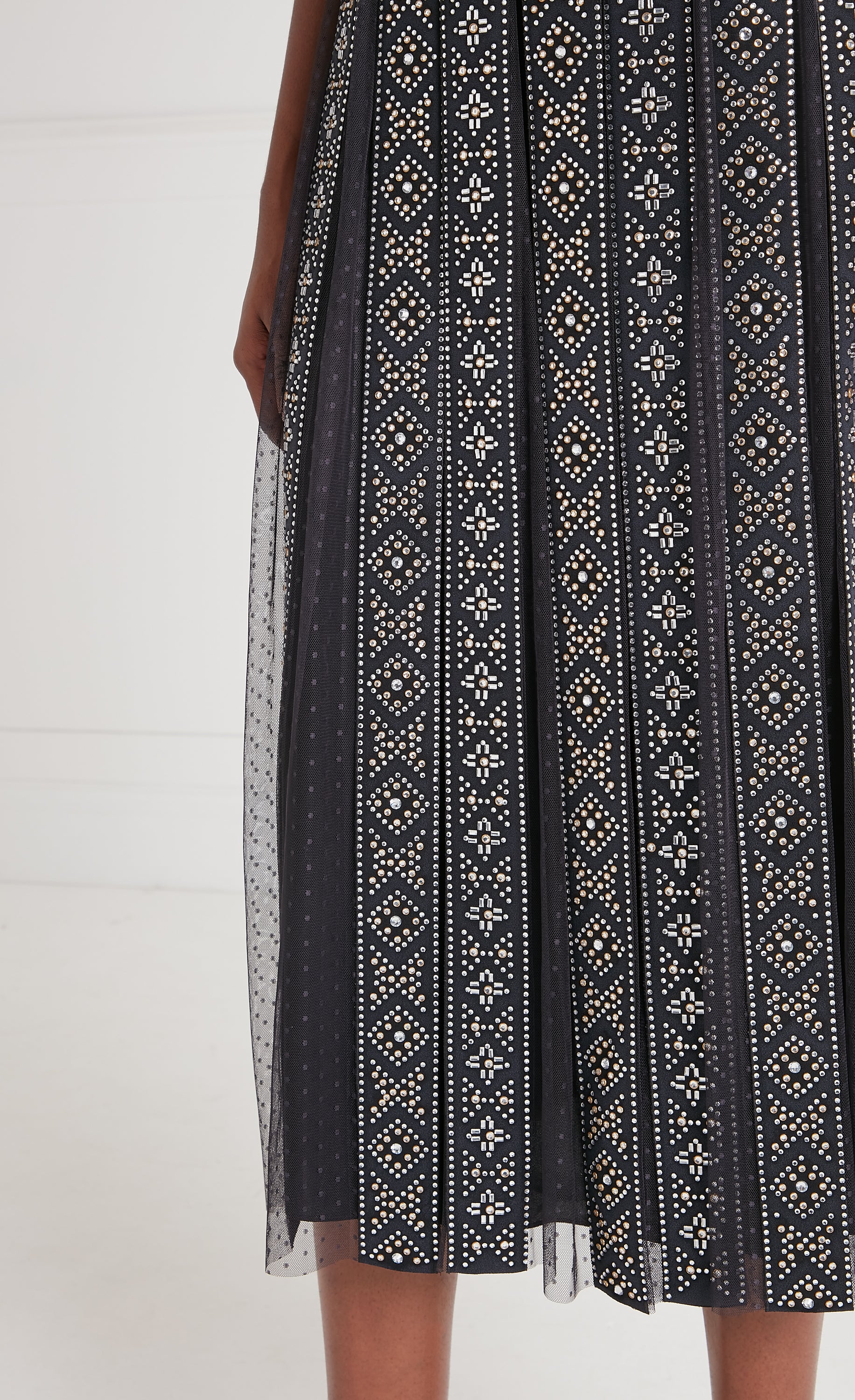 Temperley London Gallantry sukienka czarna midi