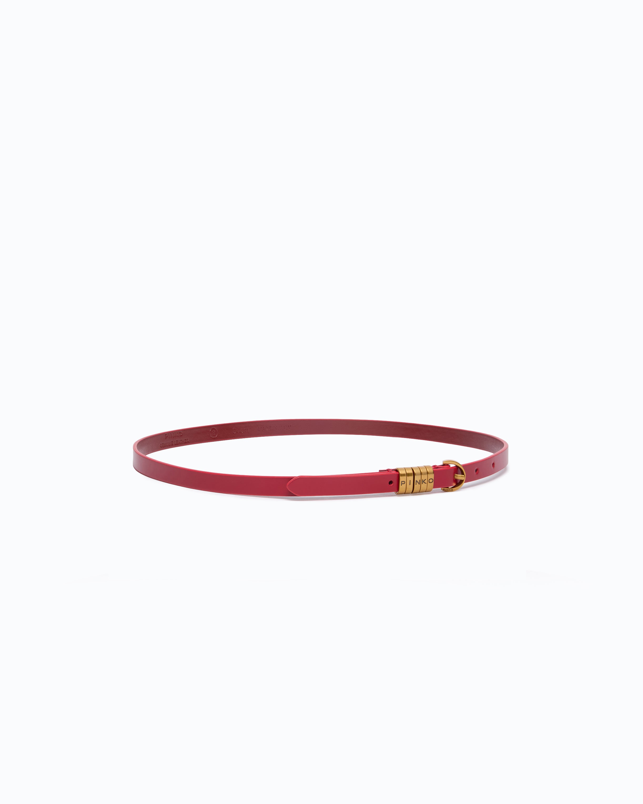 Pinko Saddle Belt H1 pasek skórzany 1,2 cm