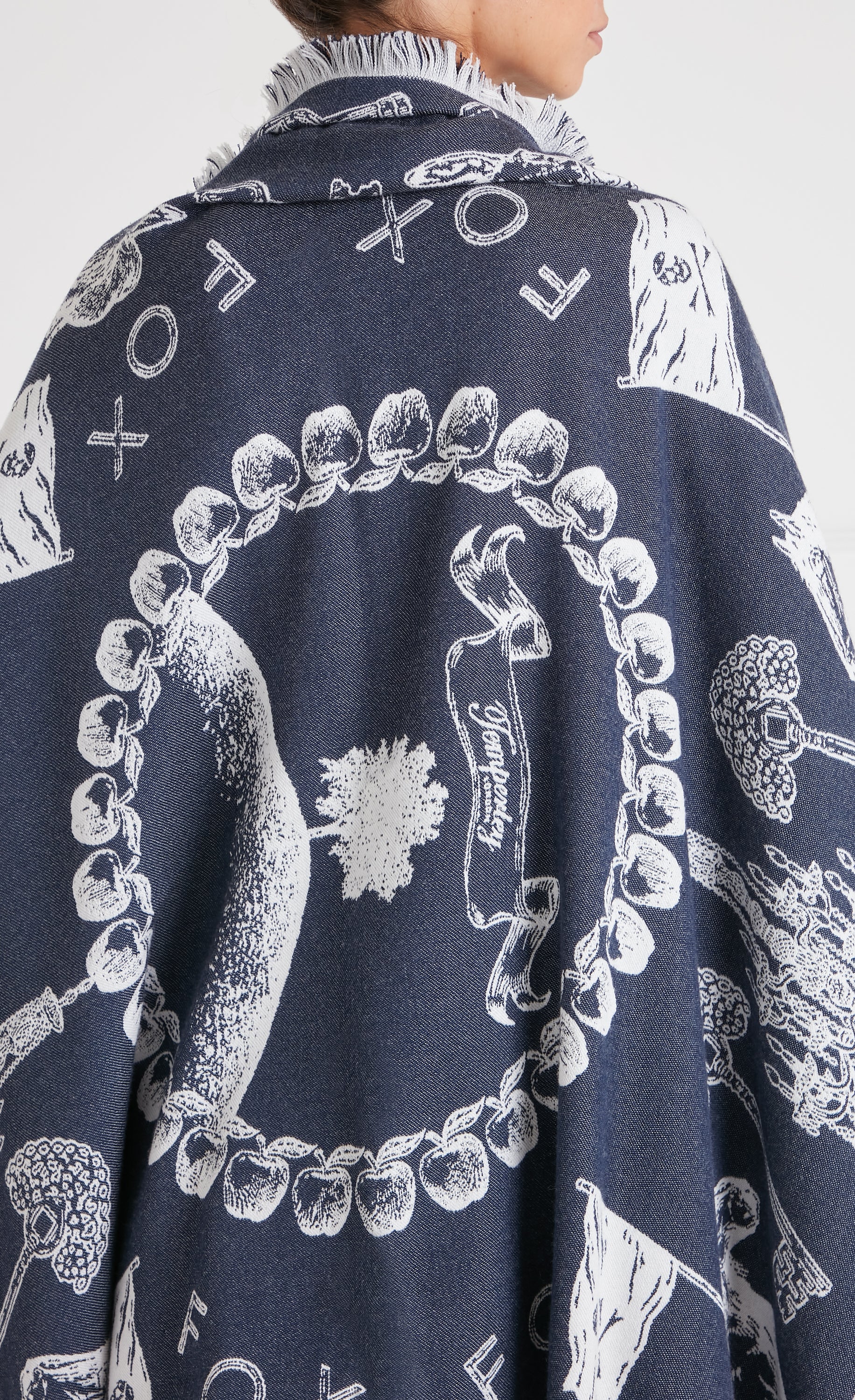 Temperley London Anniversary Shawl szal Twilight wełna i jedwab