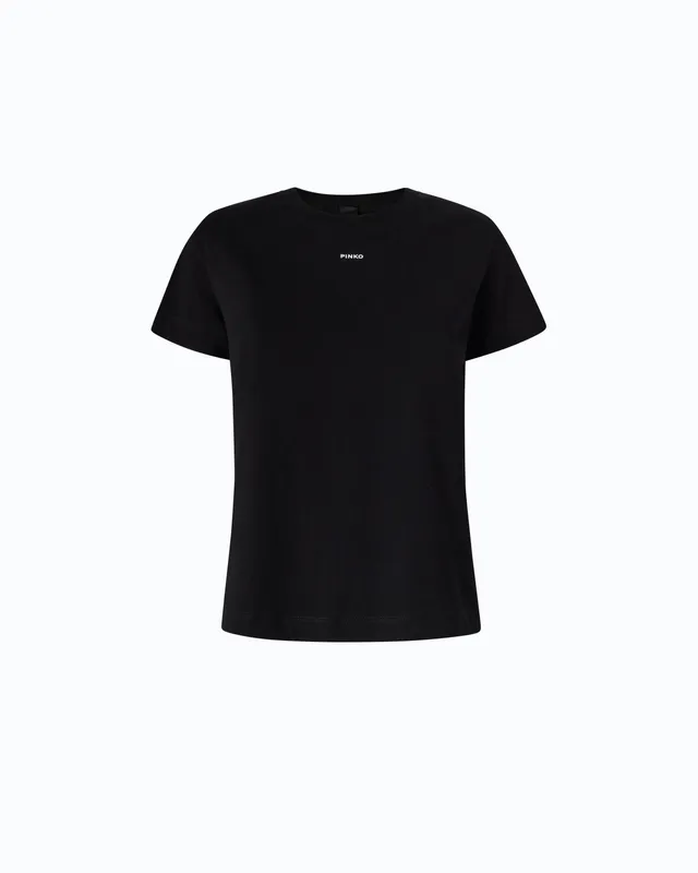 Pinko Basico T-Shirt koszulka bawełniana logo nadruk