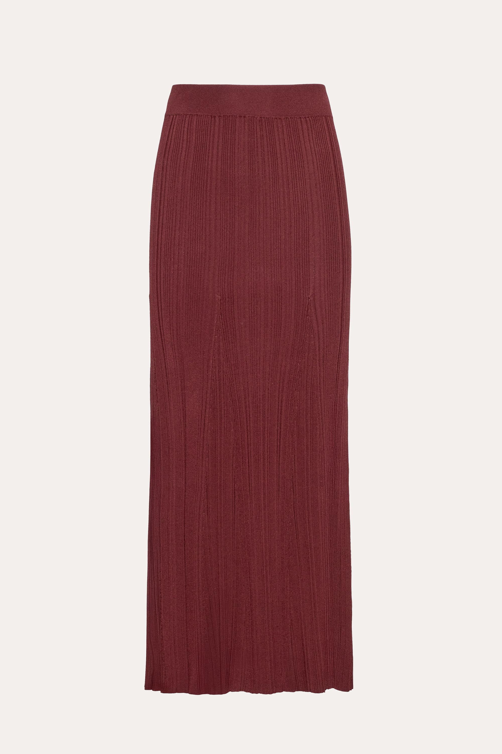 Elie Tahari Azura spódnica midi plum prążkowana