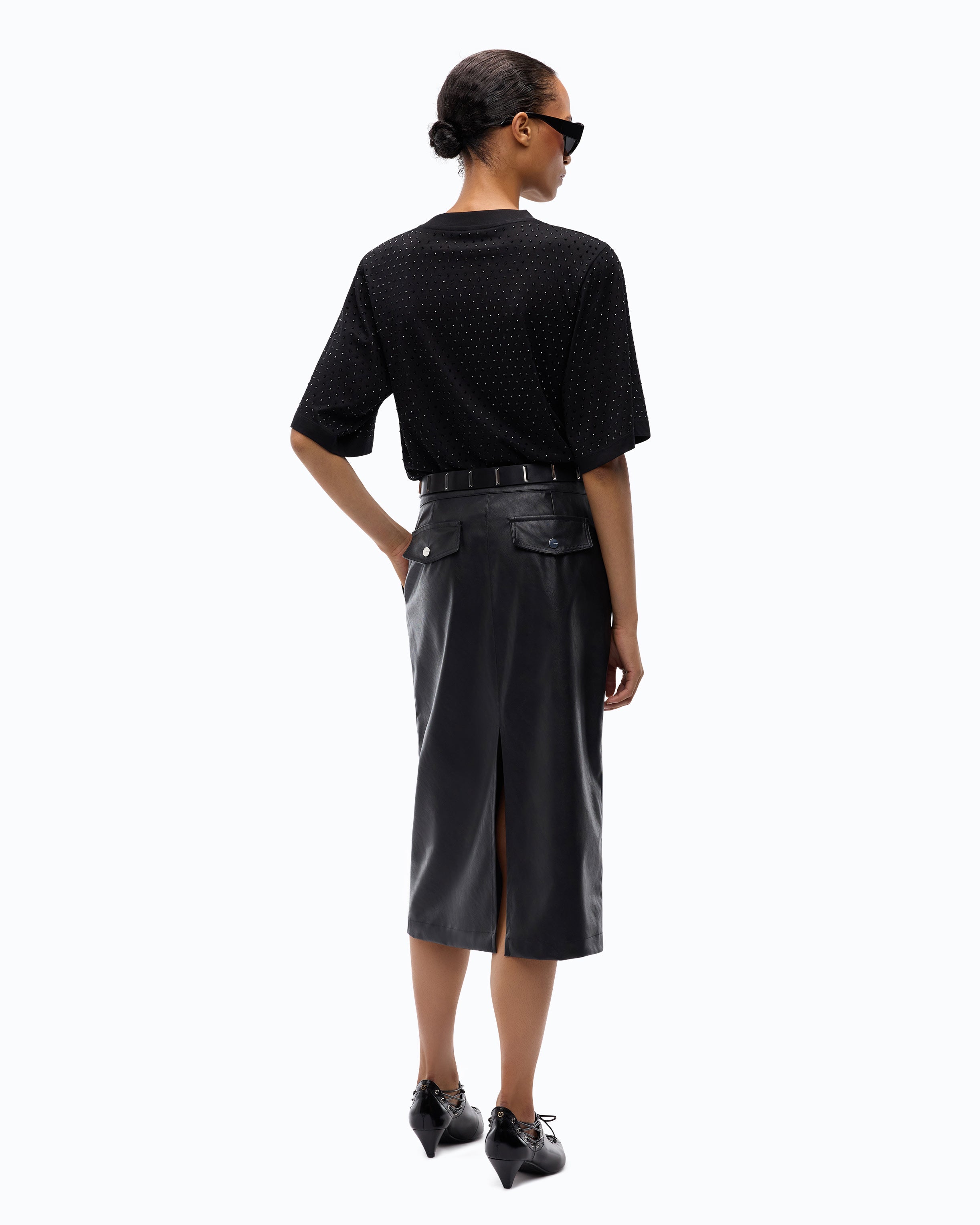 Pinko Niamey T-shirt bawełniany czarny