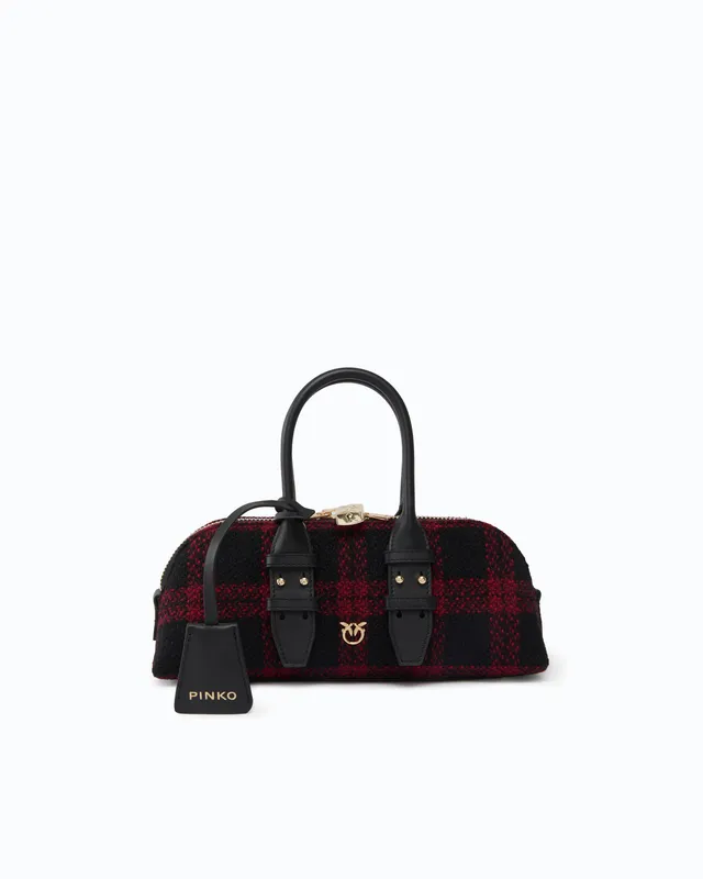 Pinko Escape Bag Horizontal torebka tweedowa w kratke
