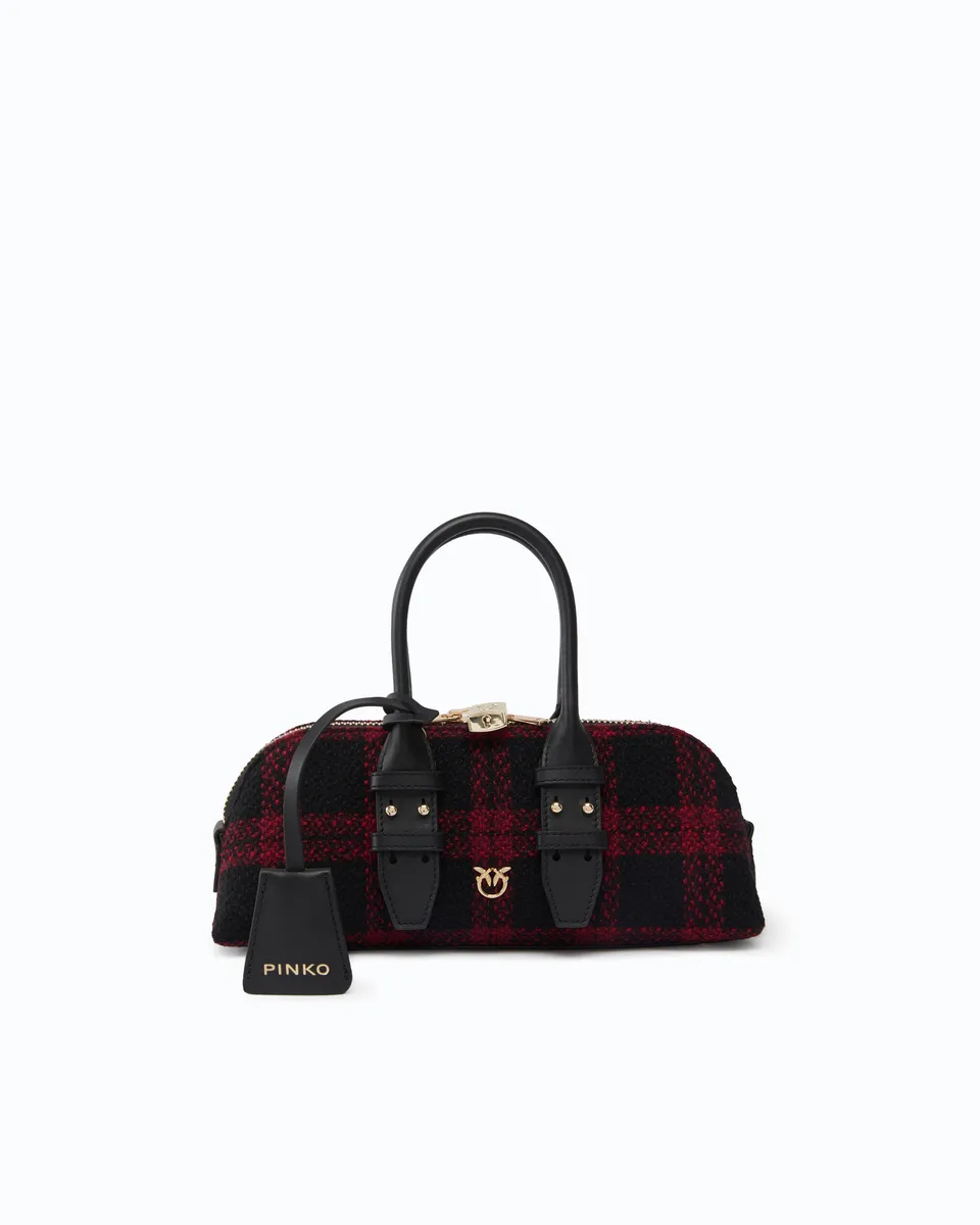 Pinko Escape Bag Horizontal torebka tweedowa w kratke