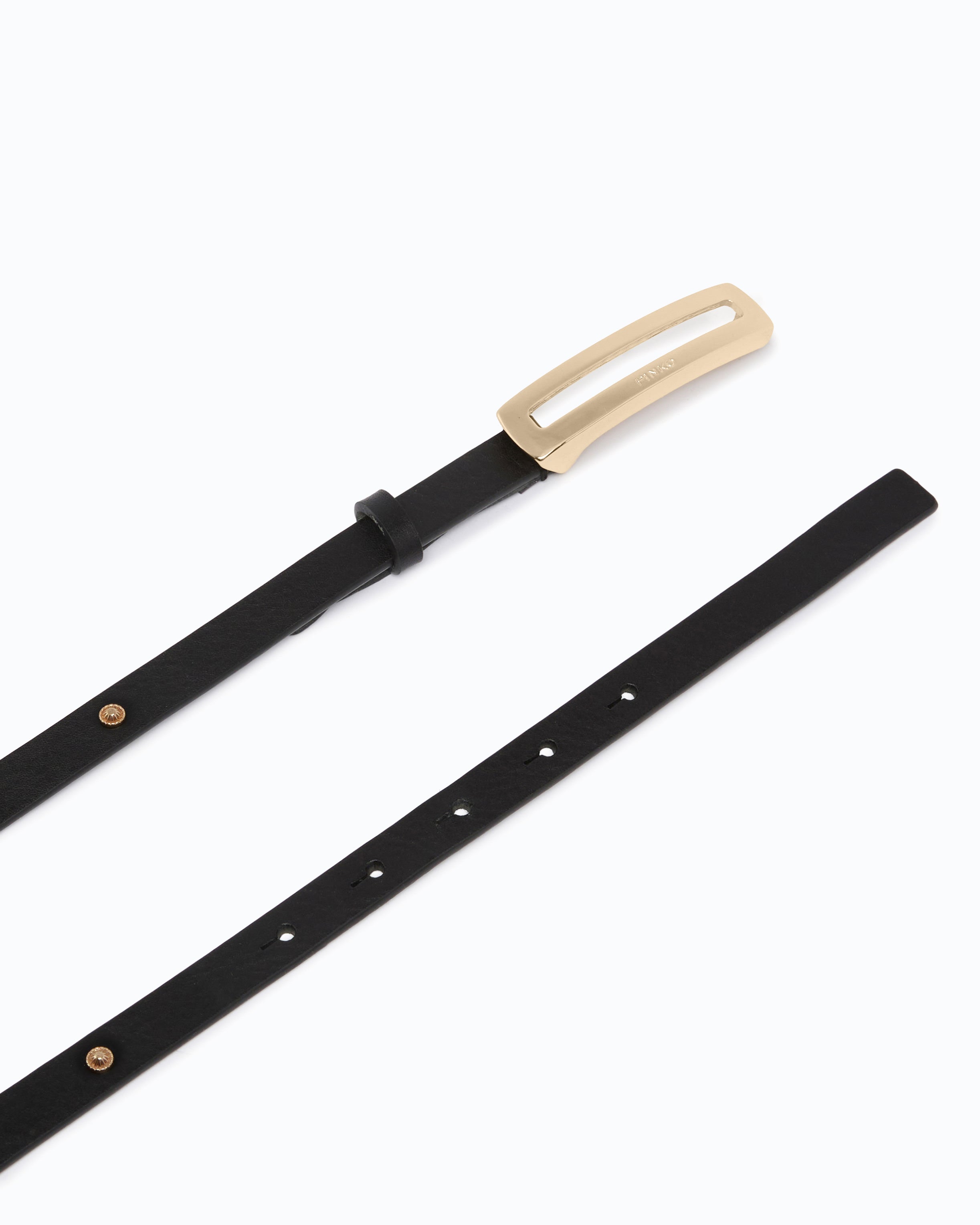 Pinko High Belt H1 pasek czarny 1 cm