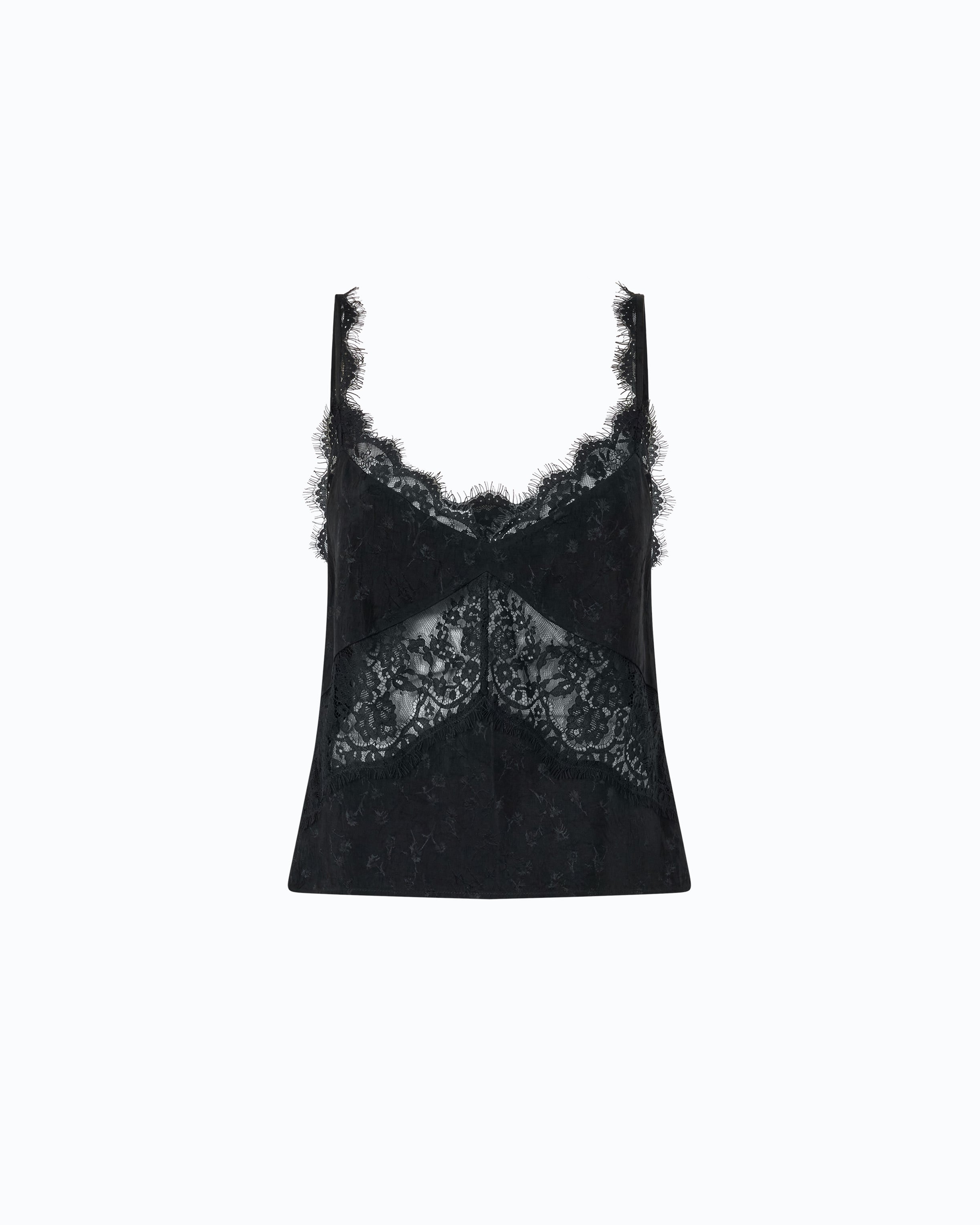 Pinko Tiare Top top czarny koronka