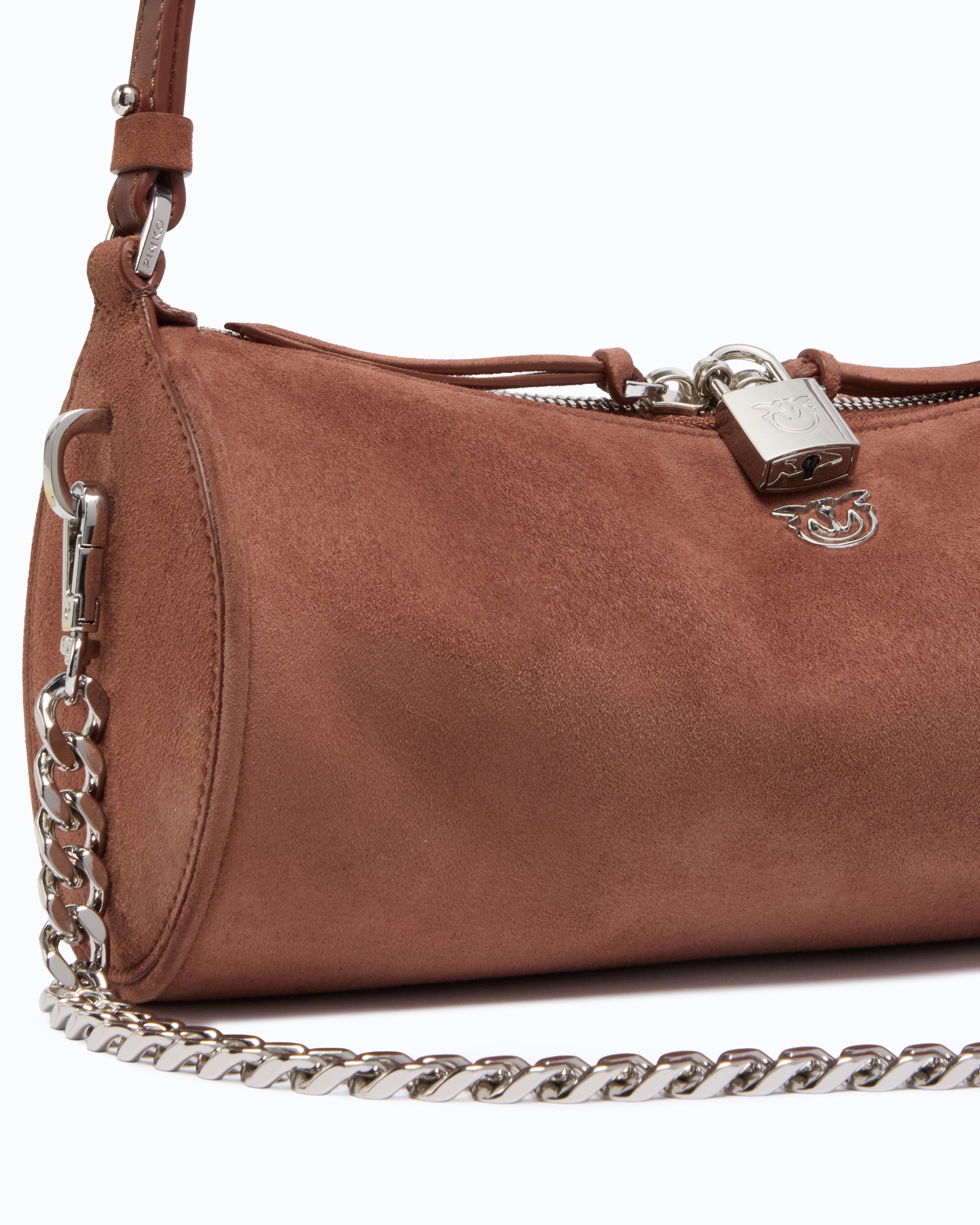 Pinko Mini Cylinder Bag torebka zamszowa U limitowana