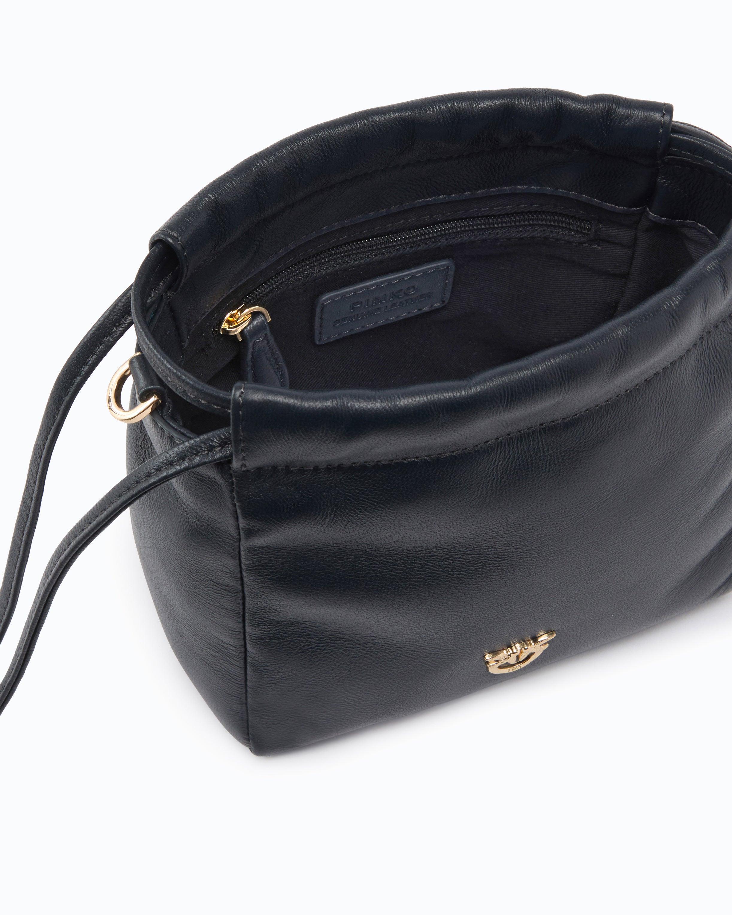Pinko Pouch torebka worek nappa futerko