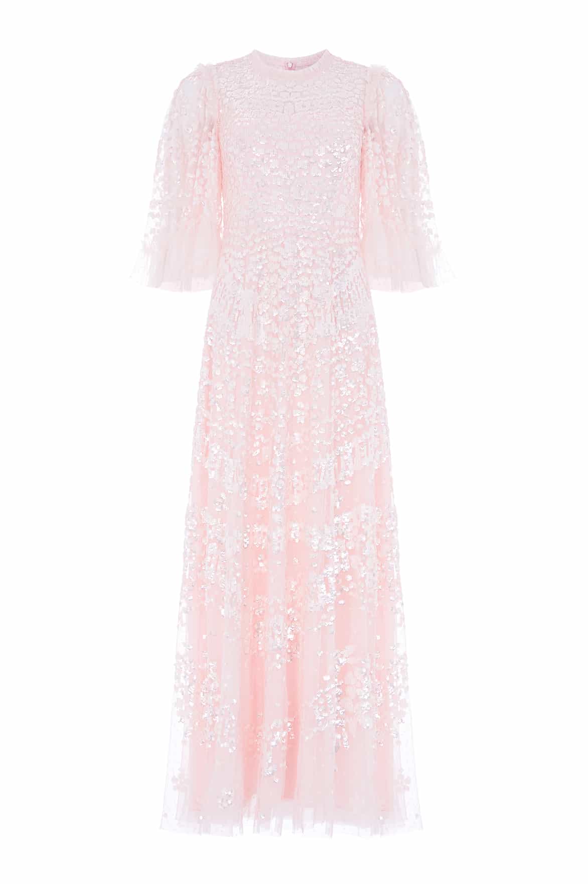 Needle & Thread Anais Sequin Gown suknia różowa cekiny