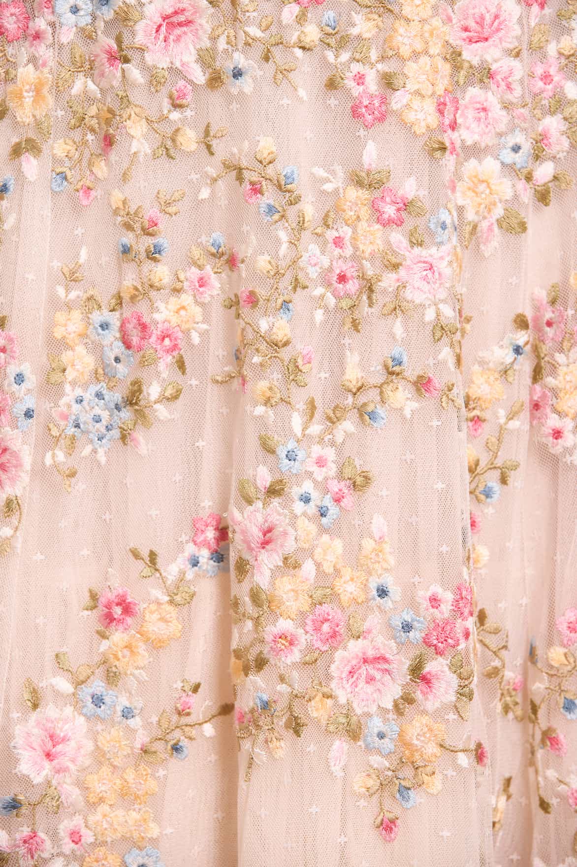 Needle & Thread Lunaria Wreath Gown sukienka kremowa haft