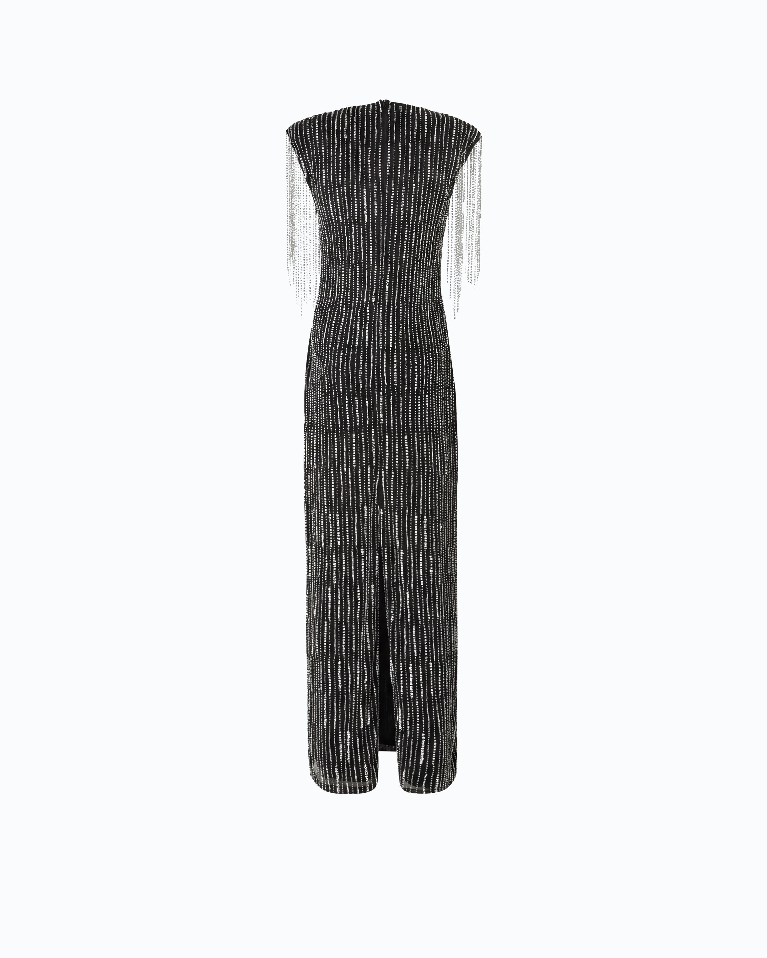 Pinko Alfa Dress sukienka wieczorowa długa czarna