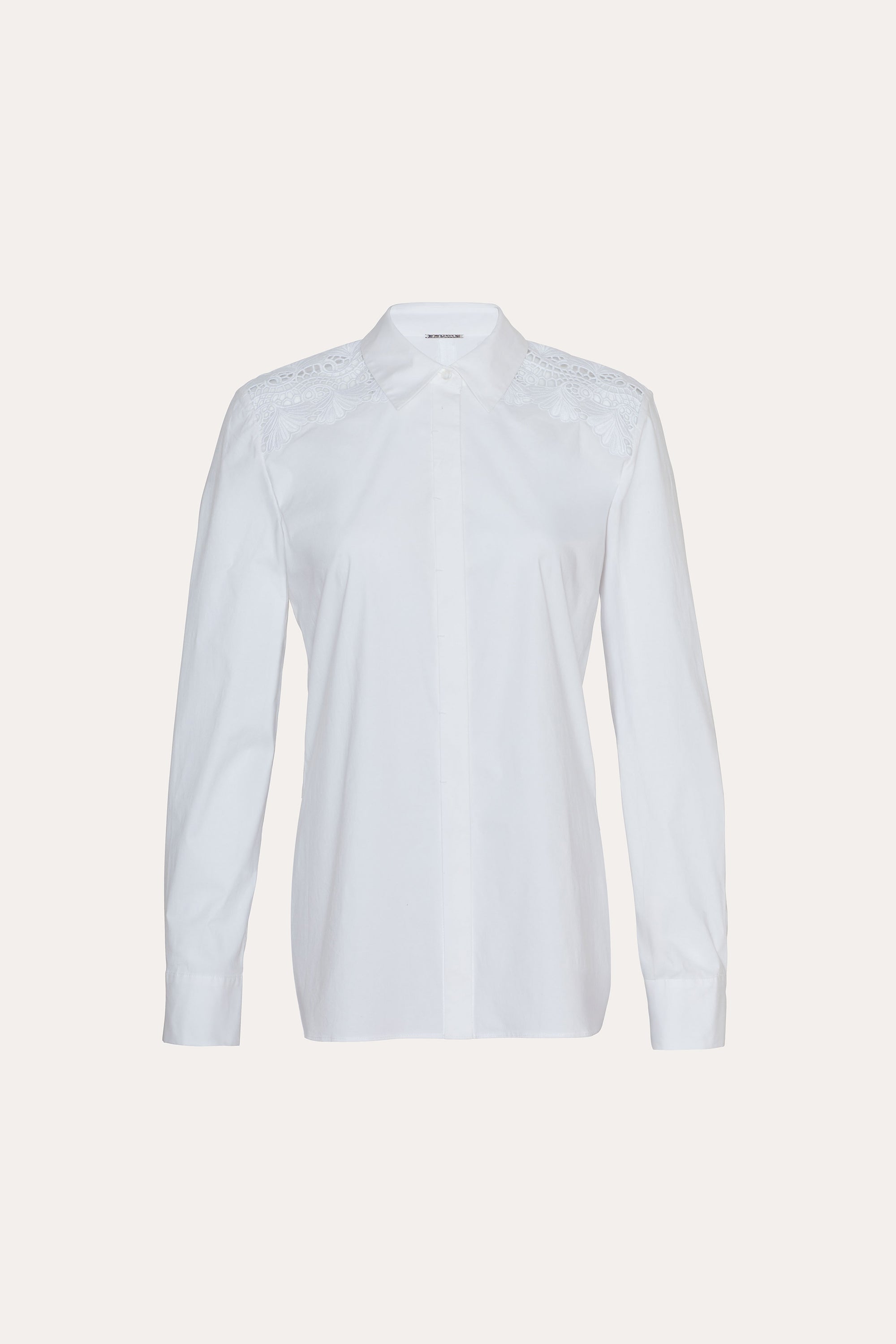 Elie Tahari Embroidered E5017505 koszula biała bawełniana