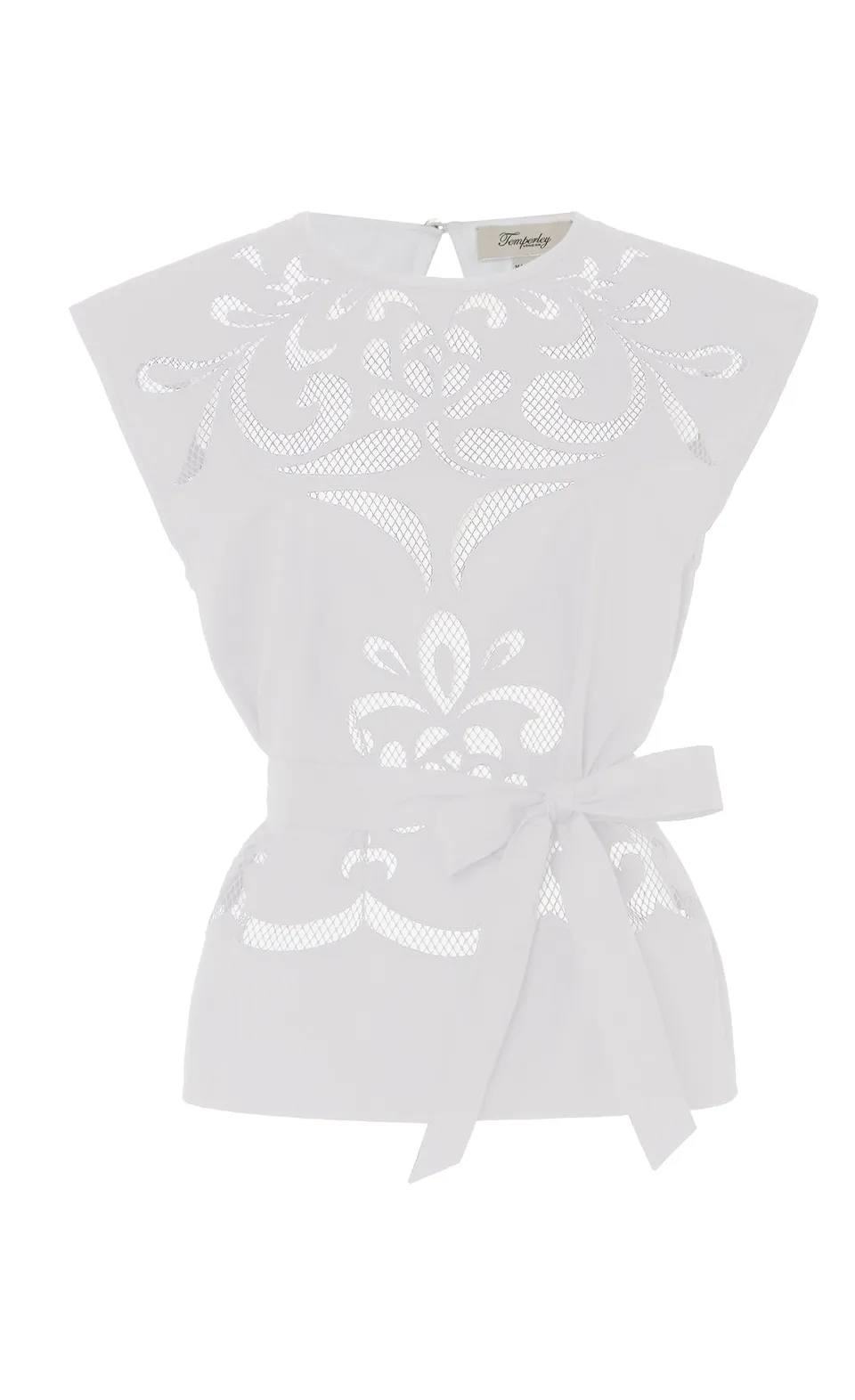 Temperley London Nelle bluzka bawełniana biała