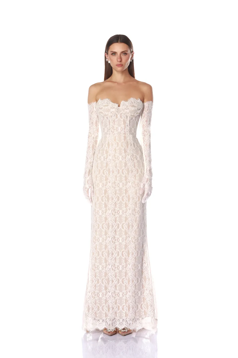 Bronx and Banco Kiera suknia biała strapless próbka XS