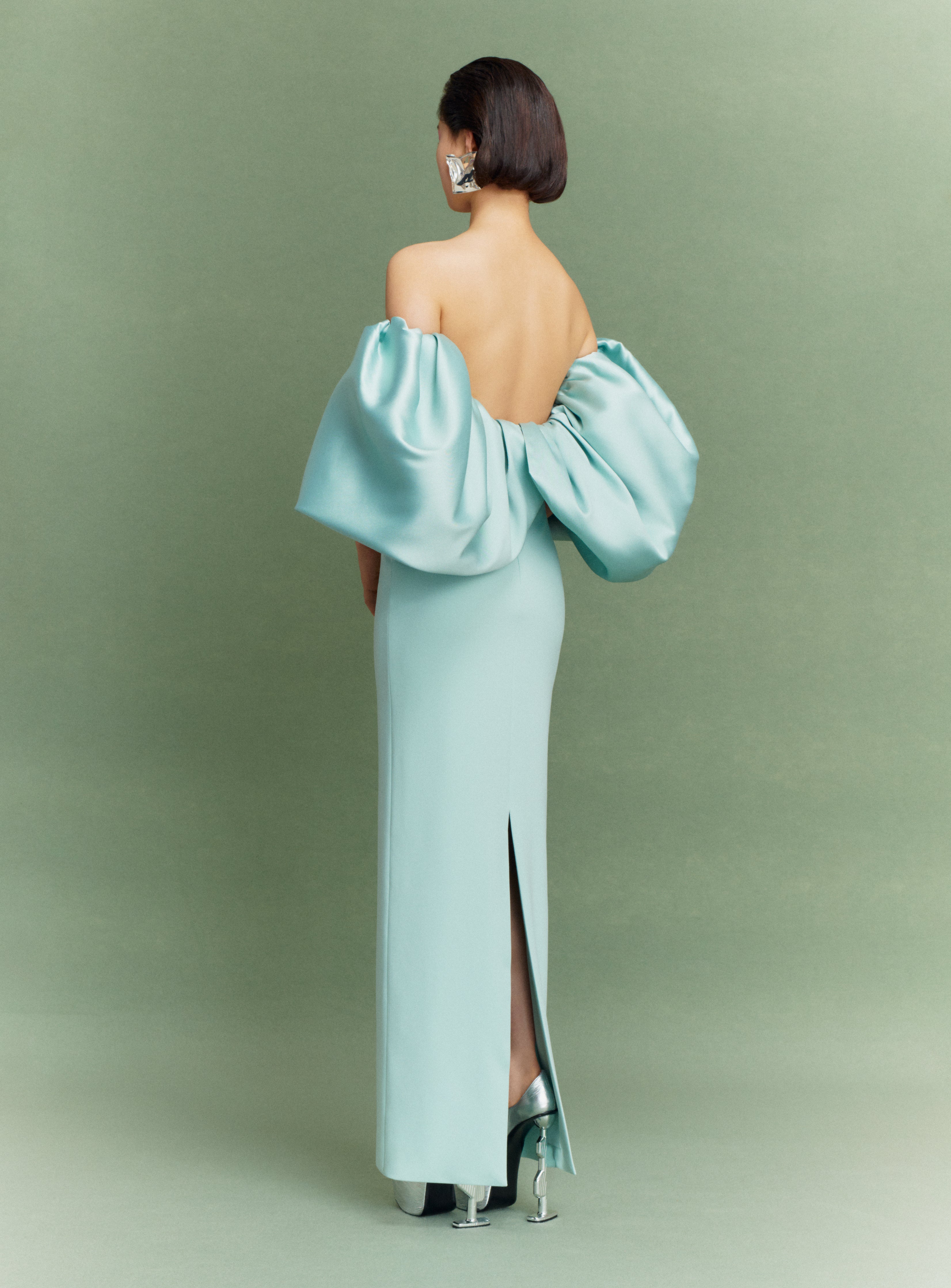 SOLACE LONDON Floris sukienka wieczorowa opal maxi