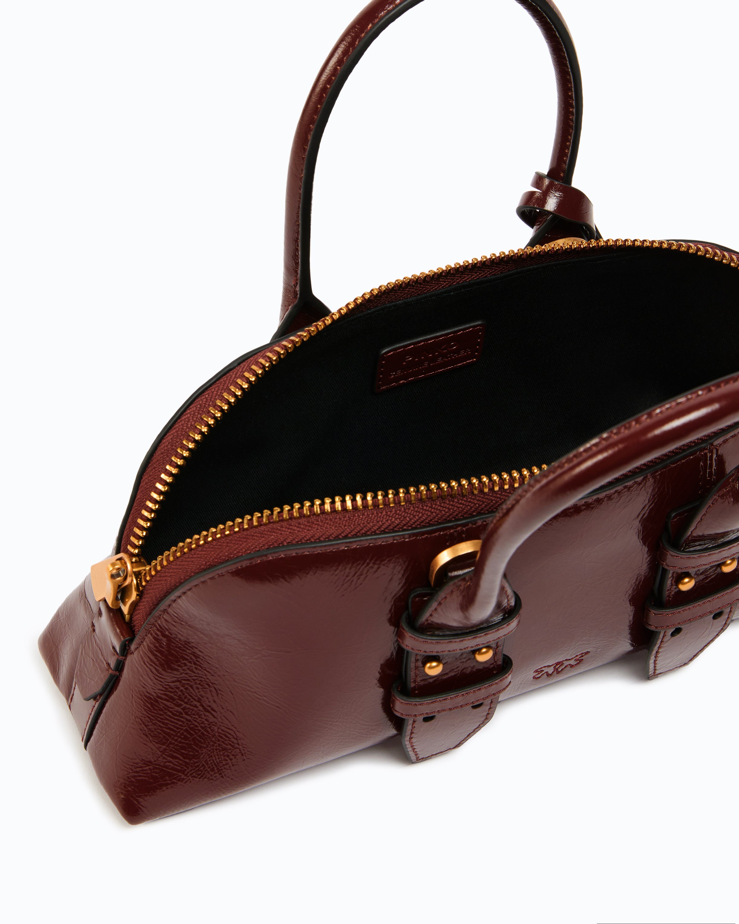 Pinko Escape Bag torebka bowling skórzana mała