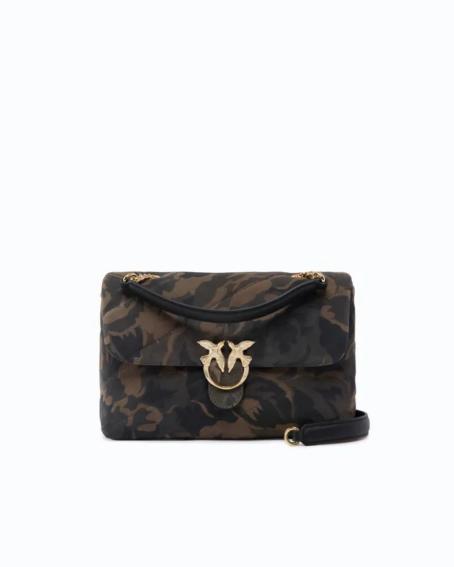 Pinko Love Bag Puff torebka zamszowa moro U