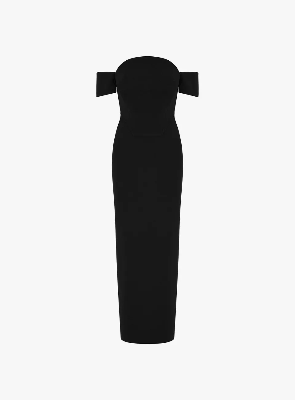 SOLACE LONDON Wymore sukienka maxi czarna gorsetowa