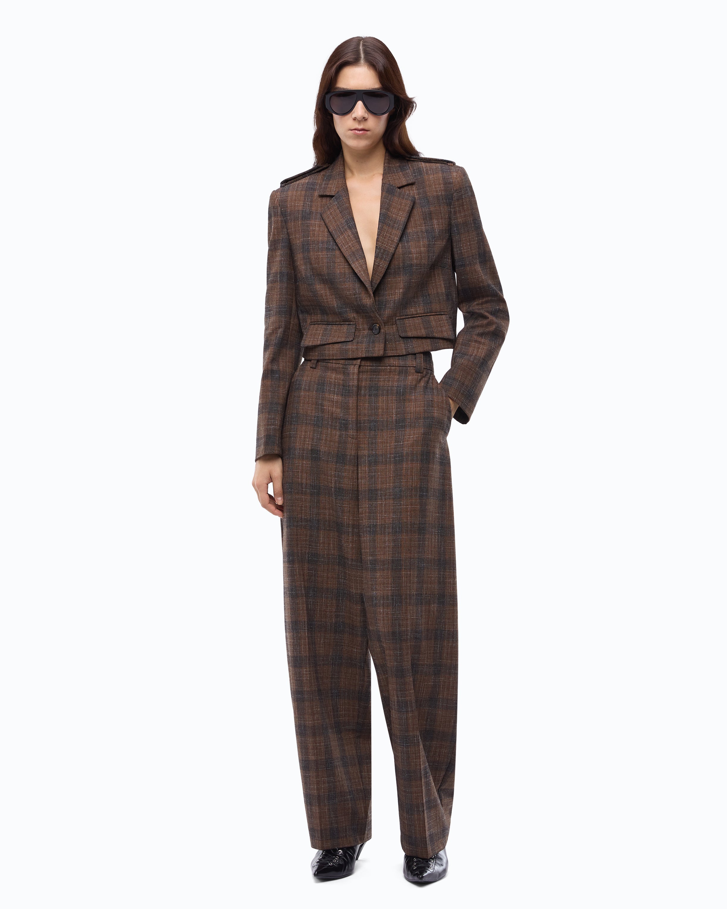 Pinko Manna Jacket żakiet pepitka czarny
