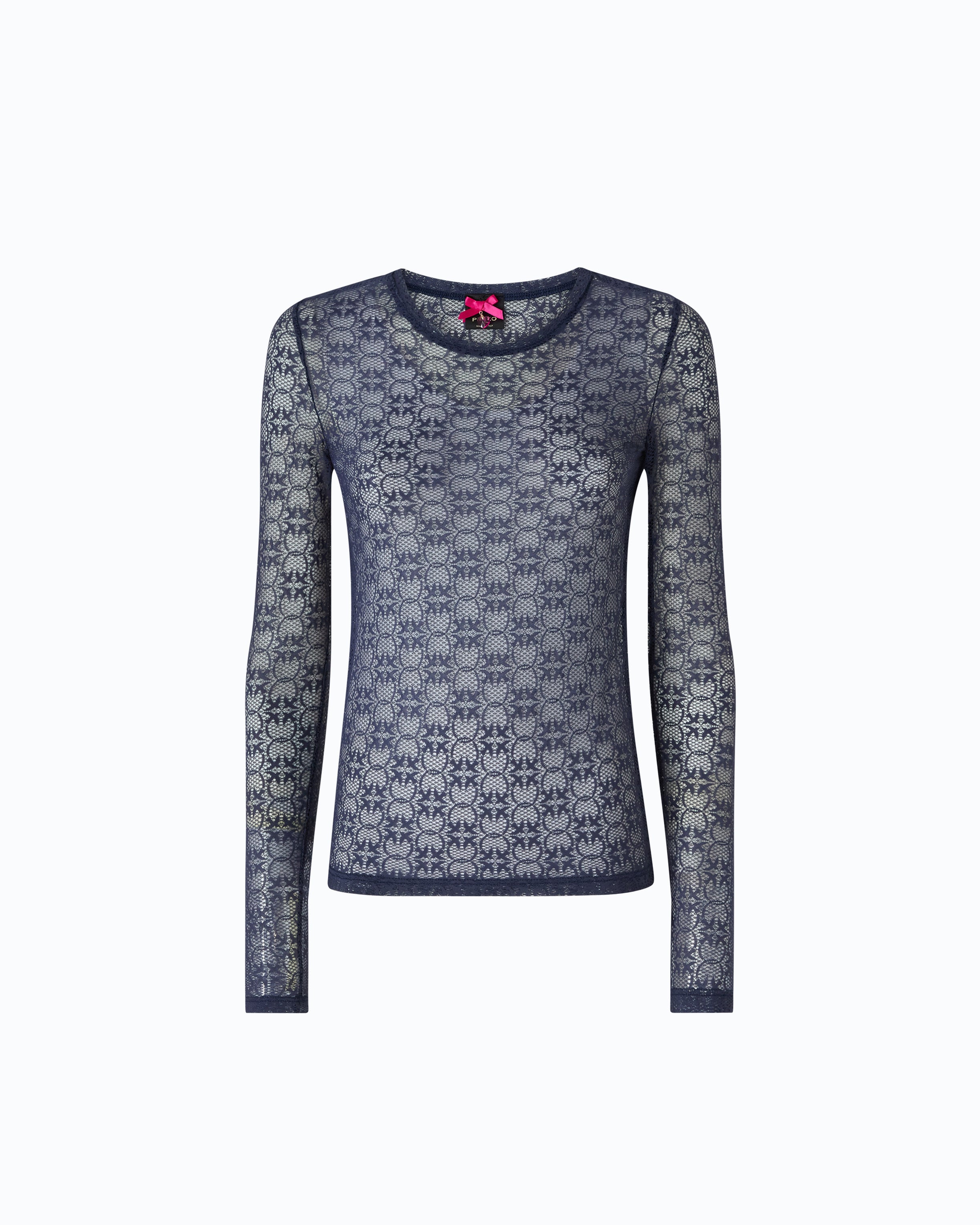 Pinko Rover Sweater sweter koronkowy niebieski