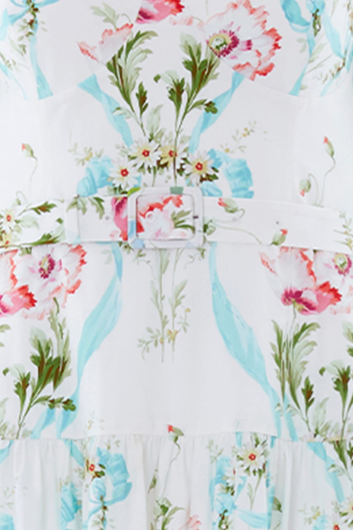 Needle & Thread Floral Ribbon Ballerina Dress sukienka White