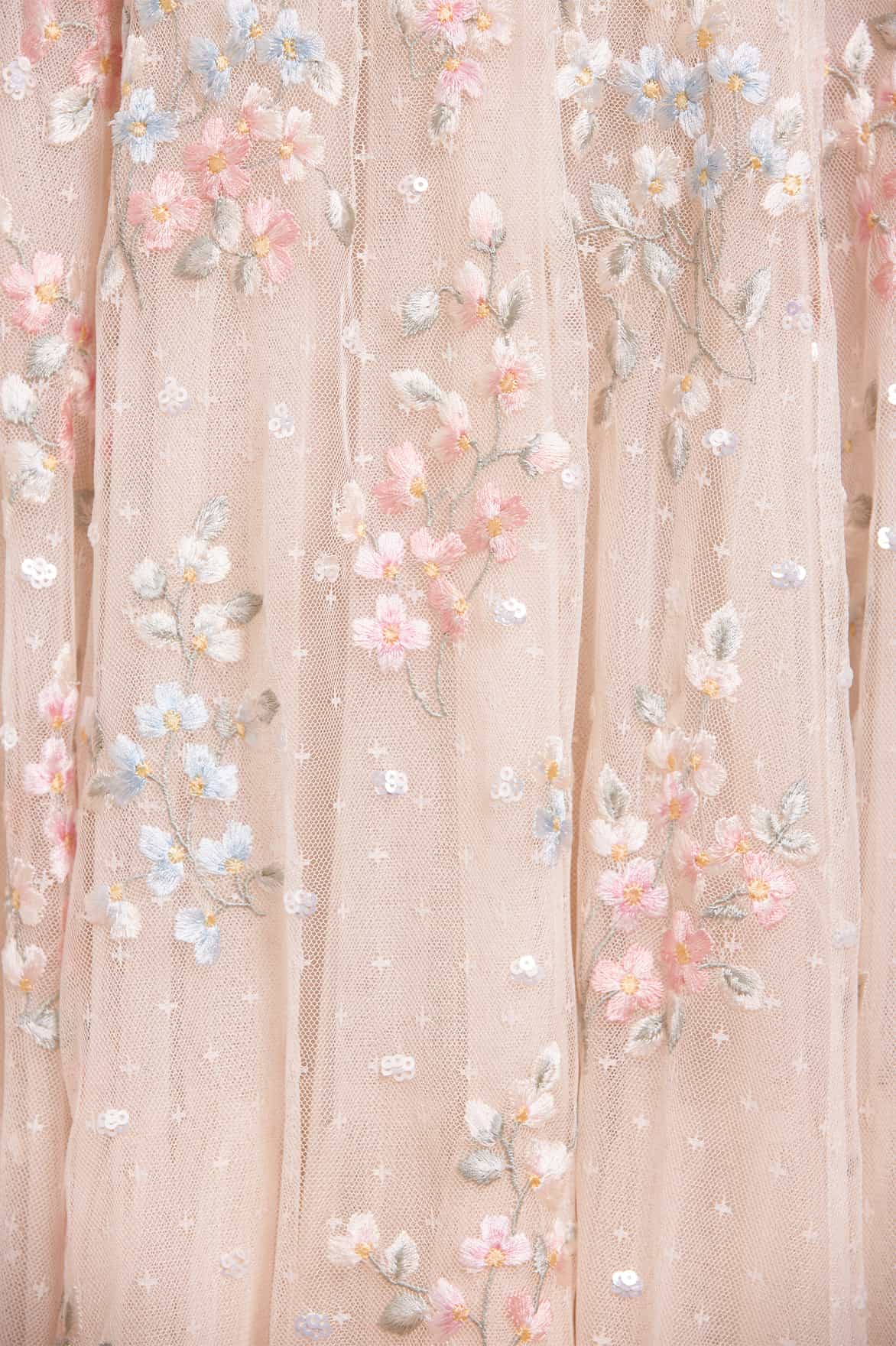 Needle & Thread Versailles Ditsy suknia kremowa do kostek