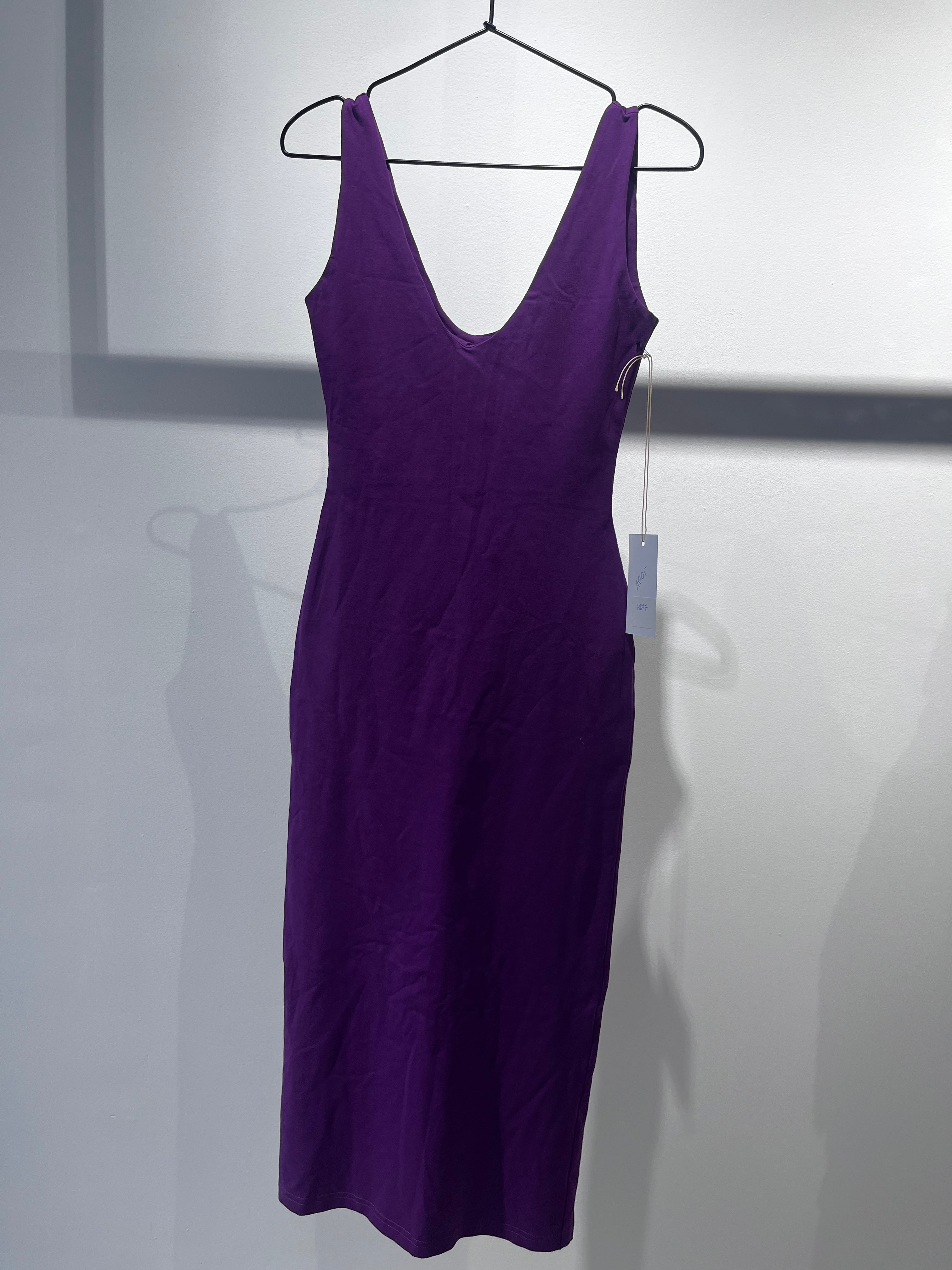 Nudyess Magy sukienka maxi fioletowa W677