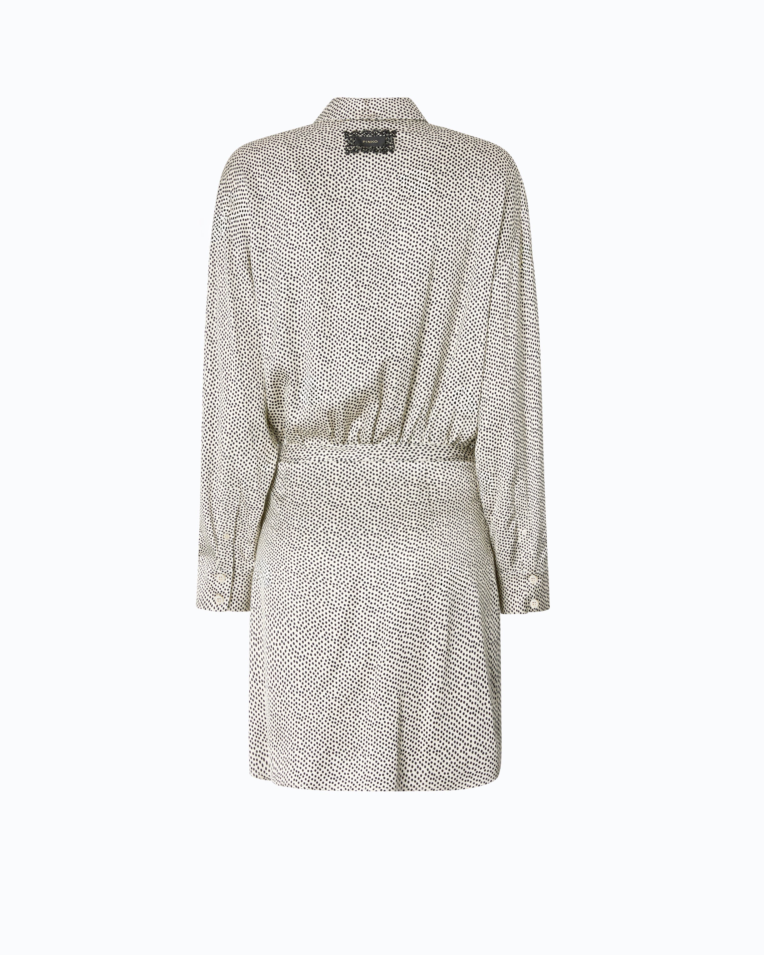Pinko Ambrosia Dress sukienka beżowa w kropki