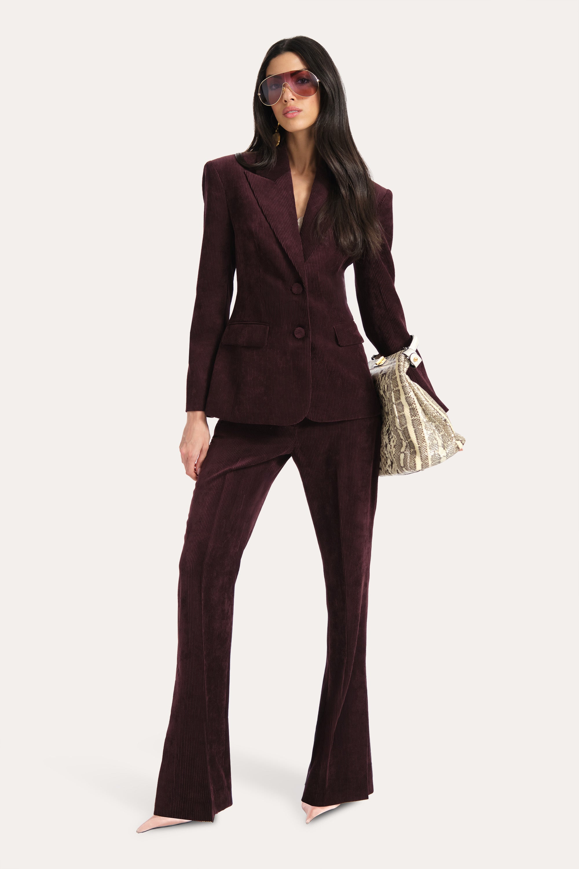 Elie Tahari Catalina marynarka bordowa Burgundy
