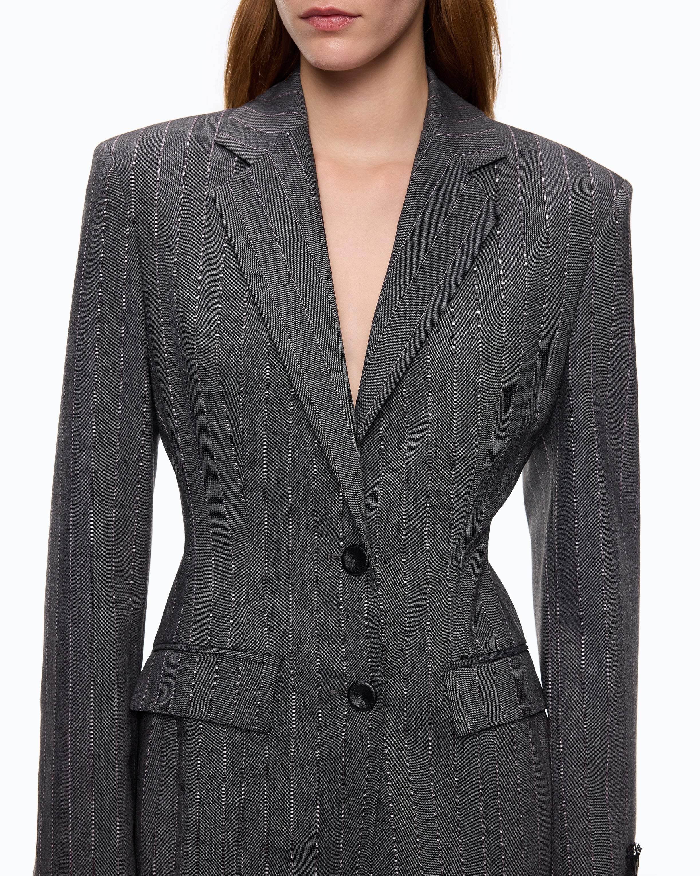 Pinko Gilia Jacket żakiet wełniany w prążek