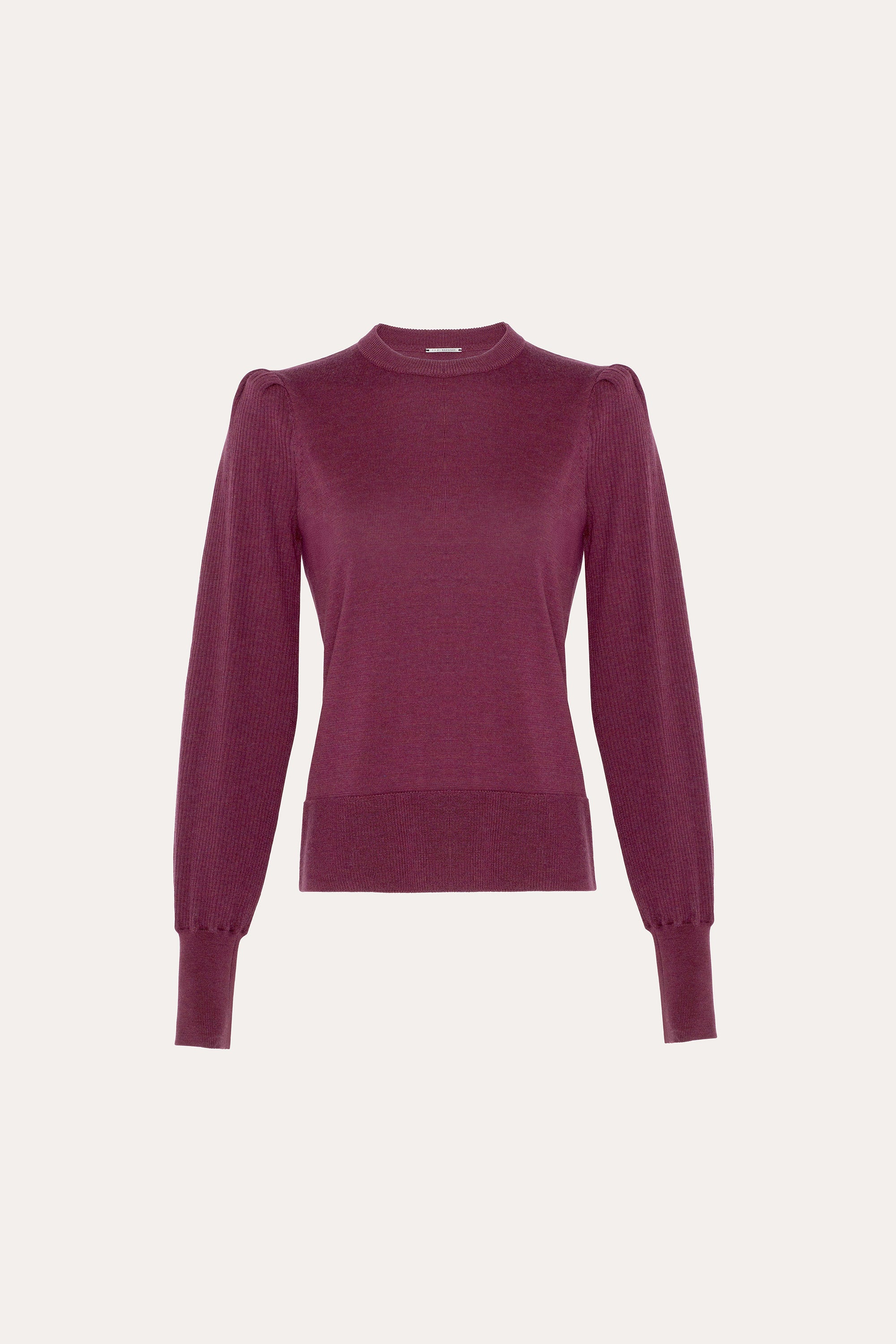 Elie Tahari Wool EN5YE505 sweter wełniany Merlot