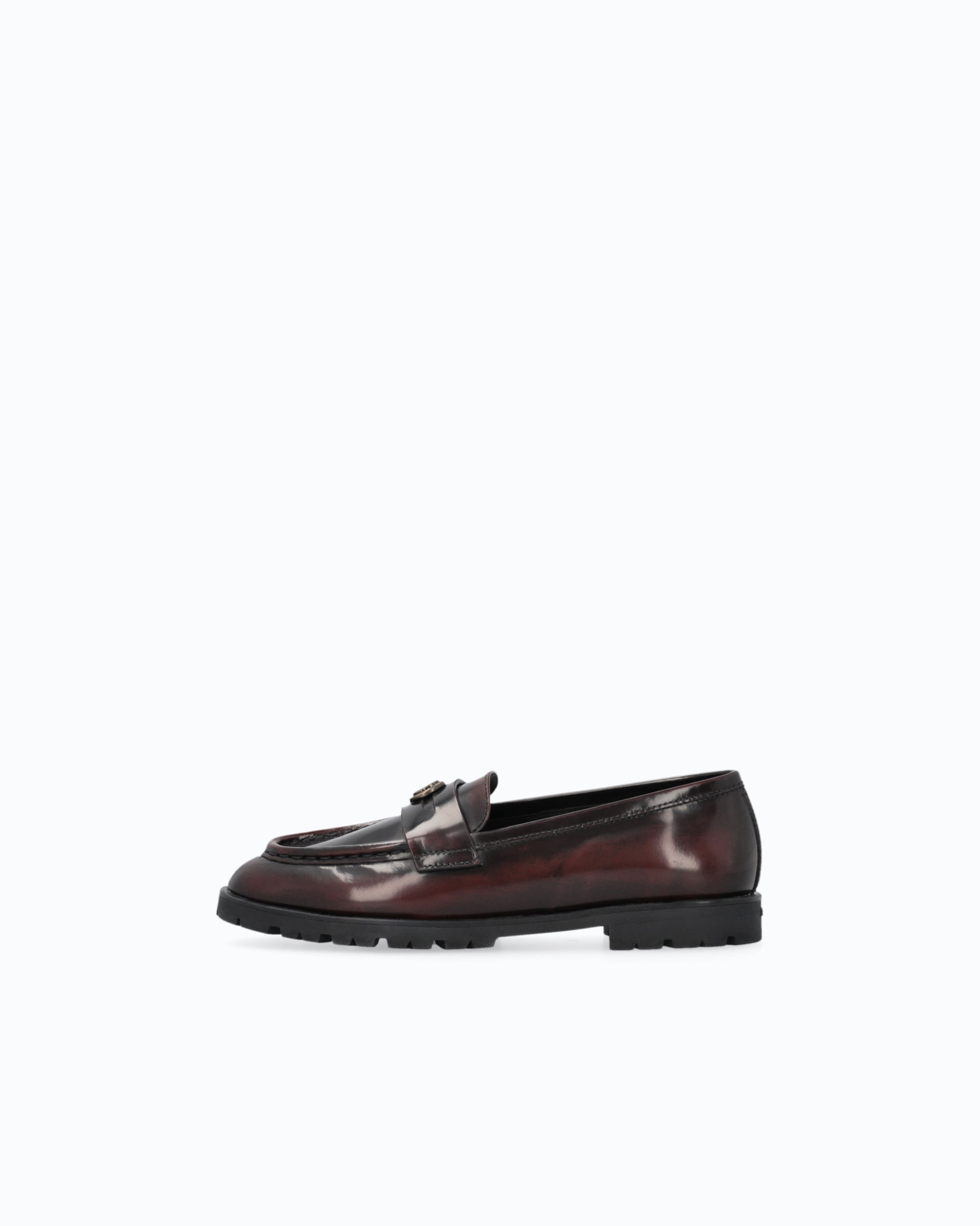 Pinko Nora 07 Loafer mokasyny czerwone skórzane
