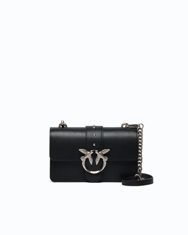 Pinko Love Bag One torebka skórzana czarna