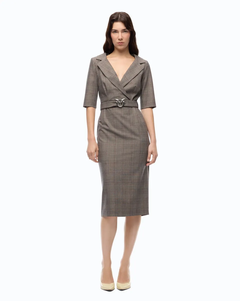 Pinko Anthea Dress sukienka koktajlowa krata 36-52